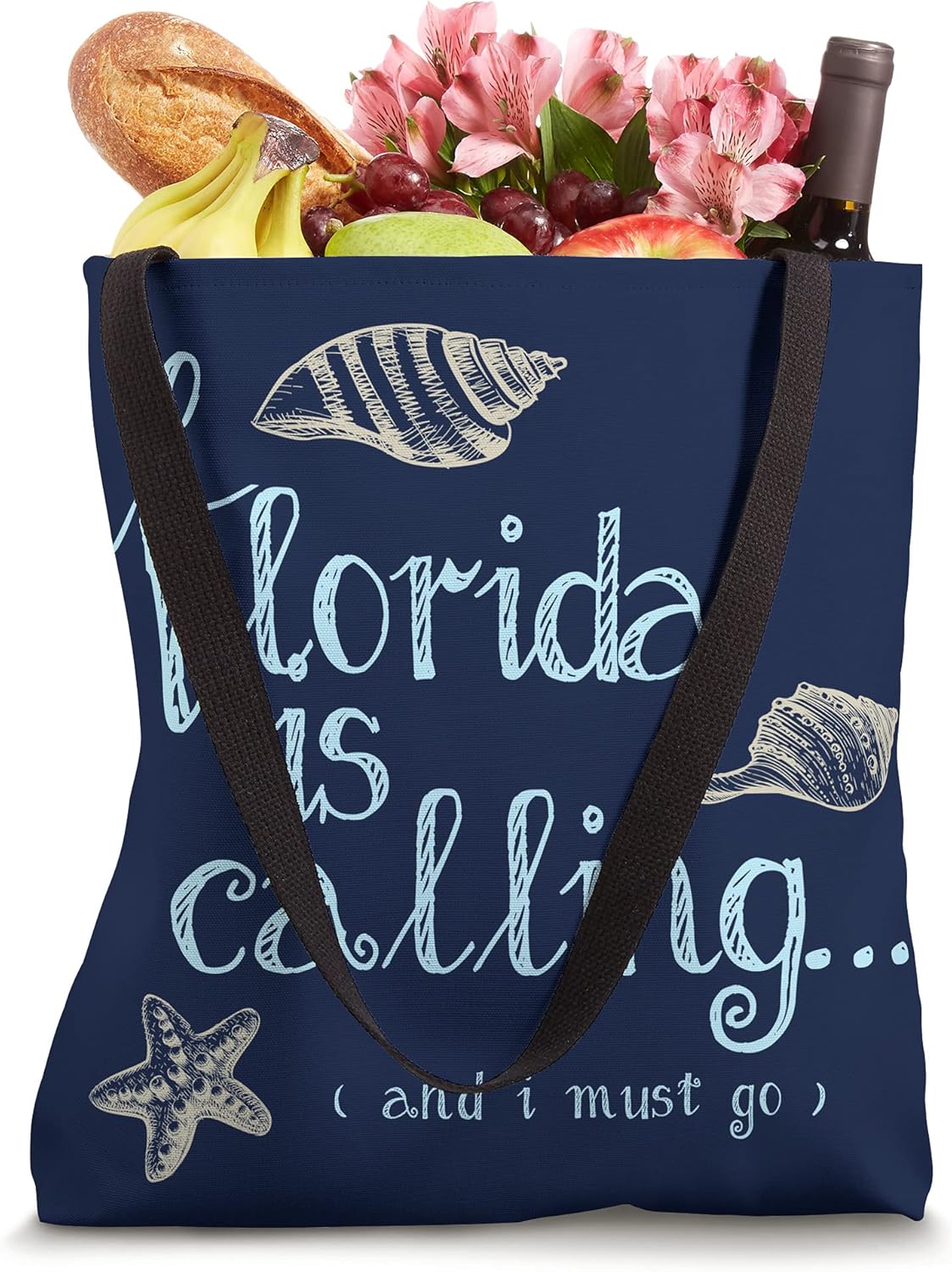 Cute Florida is Calling Shell Beach Tote Bag