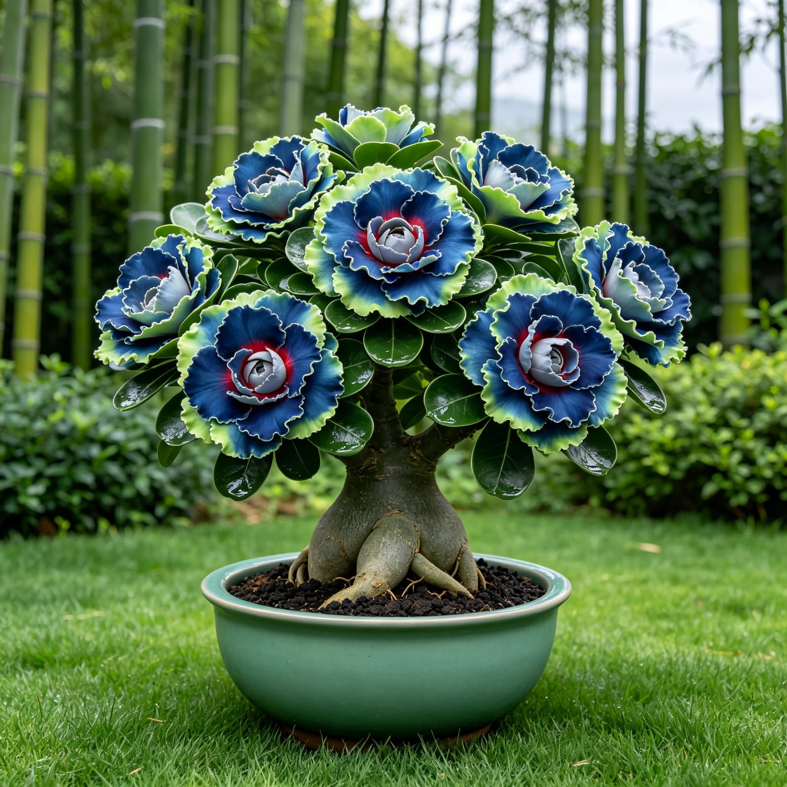 Rosa del Deserto Rara/Perenne Resistente/Rizoma di Rosa del Deserto/Rara/Bassa Manutenzione/Decorazione d'Interni-4bulbi-D