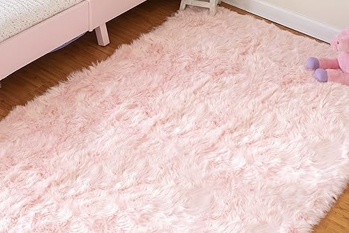 Miniatura 18 de Alfombra de piel sintética suave y sedosa, de 8 x 10 pies, color marrón, alfombra de piel de oveja, alfombra rectangular para sala de estar,