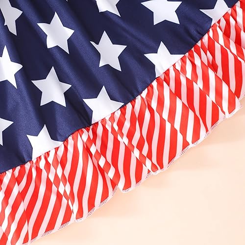 Miniatura 7 de Popshion Vestidos sin mangas para niñas pequeñas, vestido con lazo en la espalda, ropa de verano para niña, vestido de fiesta de cumpleaños para