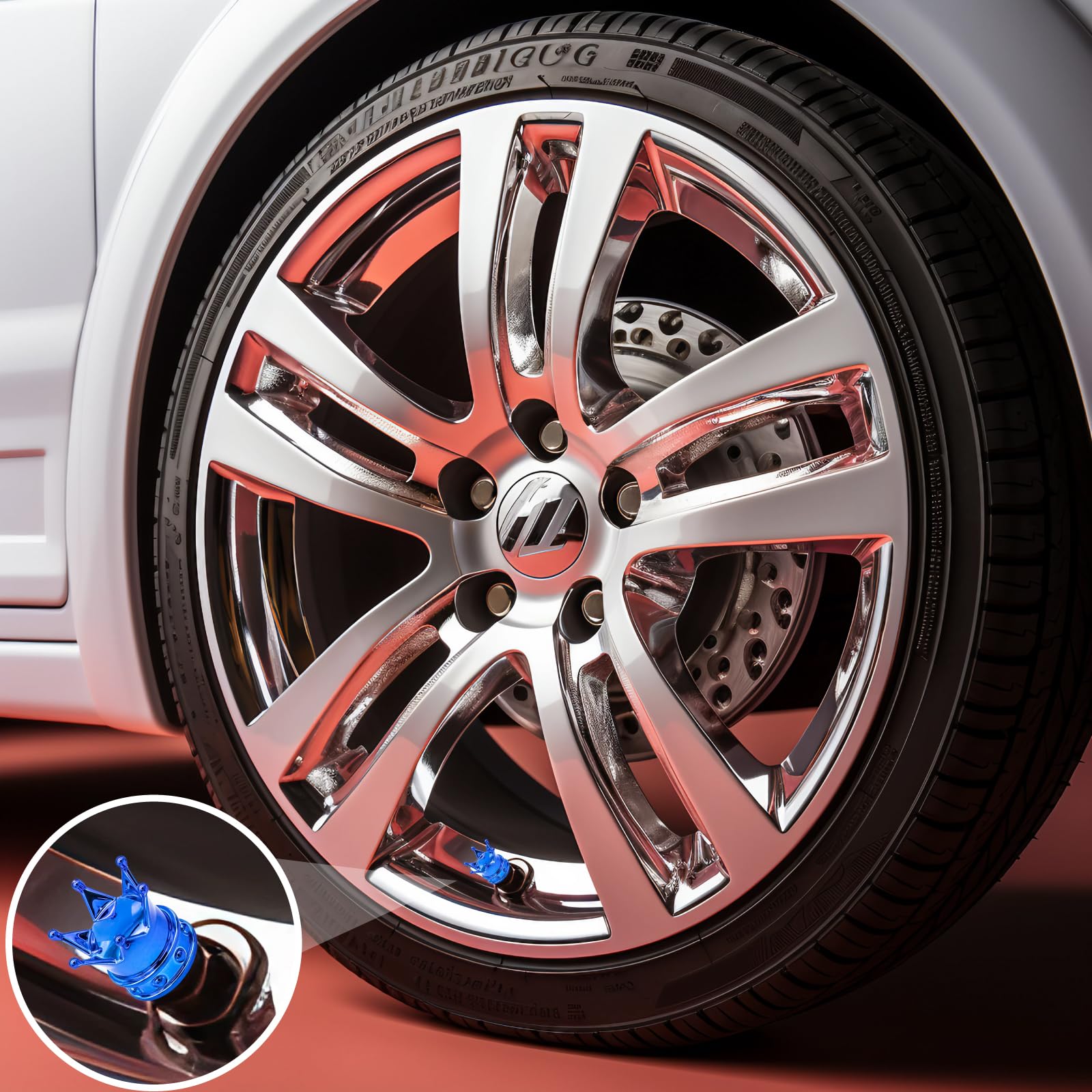 MEAJOO Lot De 6 Bouchons De Valve De Pneu En Forme De Pointes En