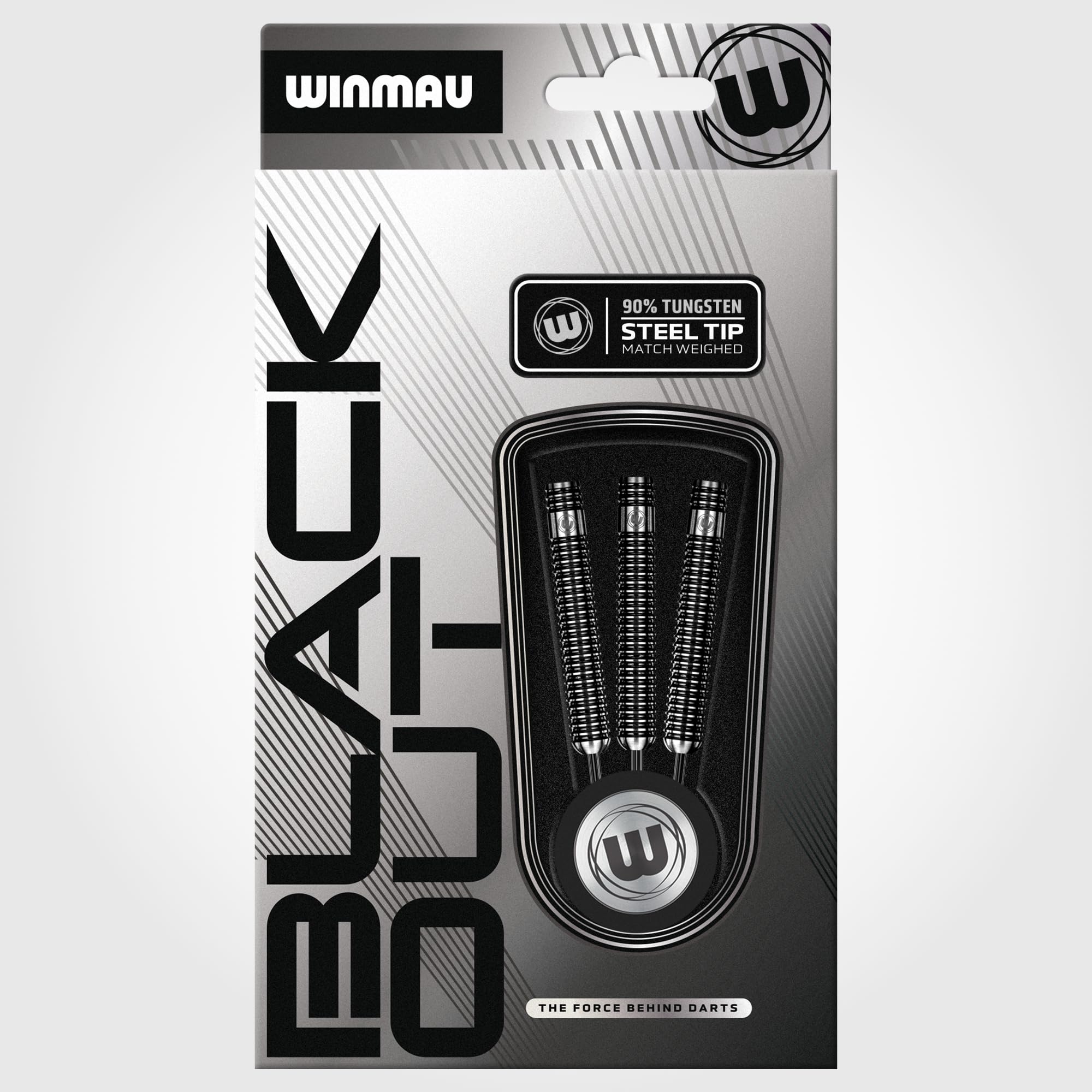 Winmau Jeu de fléchettes en tungstène avec ailettes et tiges