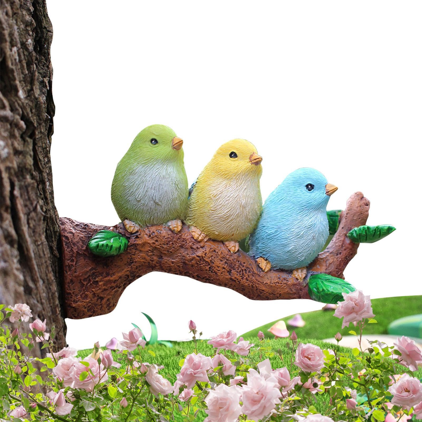 Amazon.co.jp: 鳥の置物とフィギュア - 枝に止まる屋外用鳥フィギュア