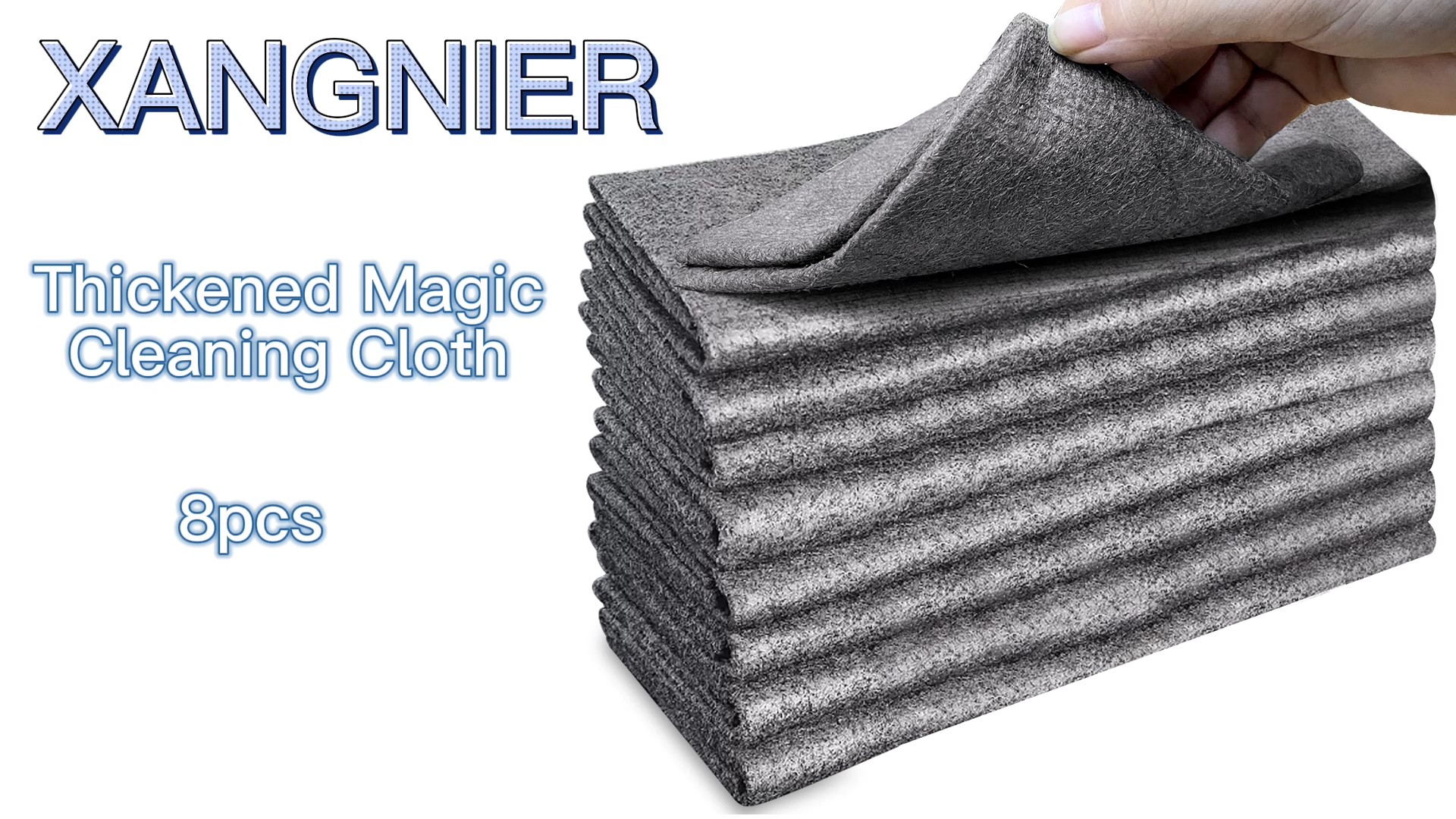 Chiffon Microfibre Magique Sans Traces - 20x30 Cm - Nettoyage Vitres, Miroirs, Voiture - Lot De 5