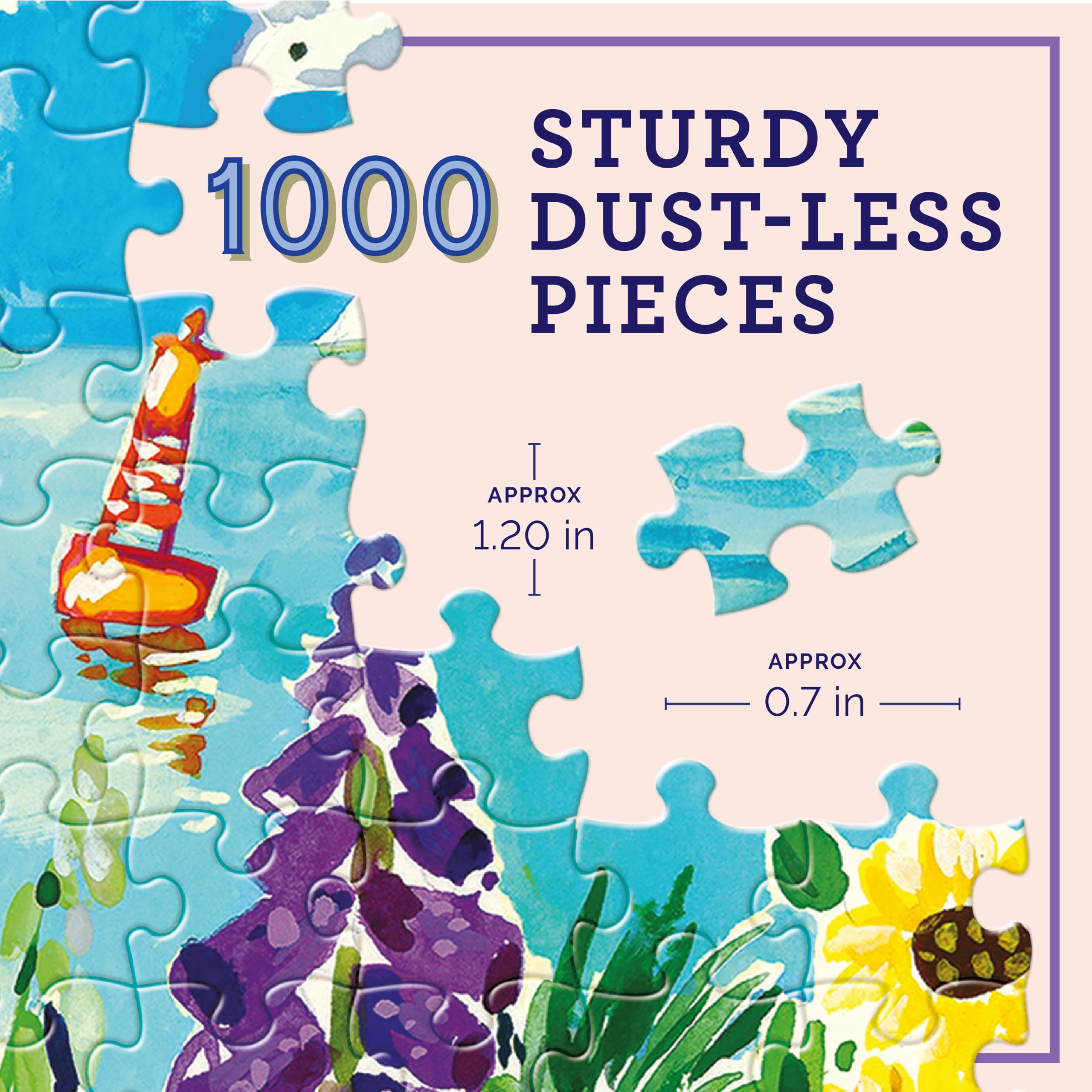 EEBOO - Puzzle Adulte Carton 1000 pièces Seagull Garden - Puzzle Adulte en Carton recyclé - PZTSE2