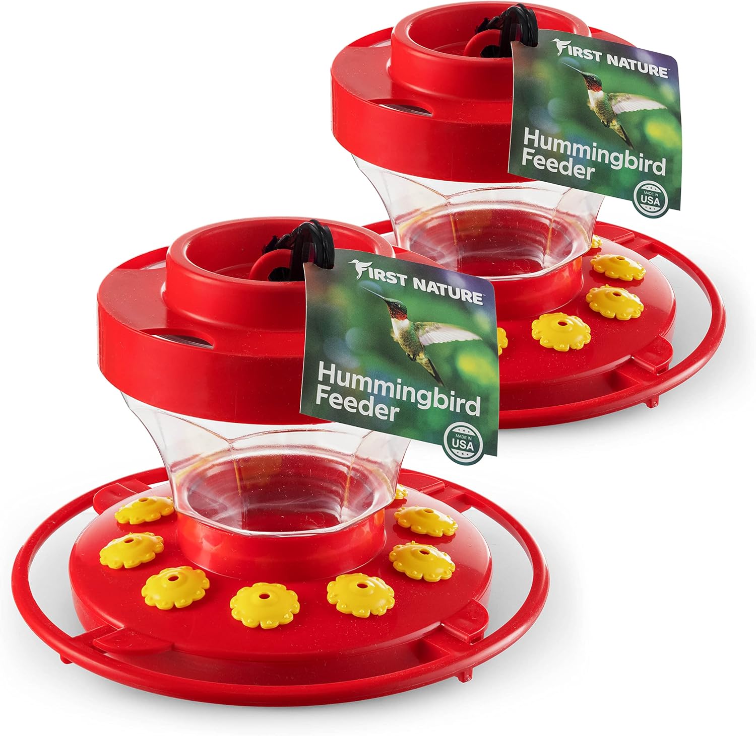 Hummingbird Feeder 16 oz [Set of 2] Plastic Hummingbird Feeders for