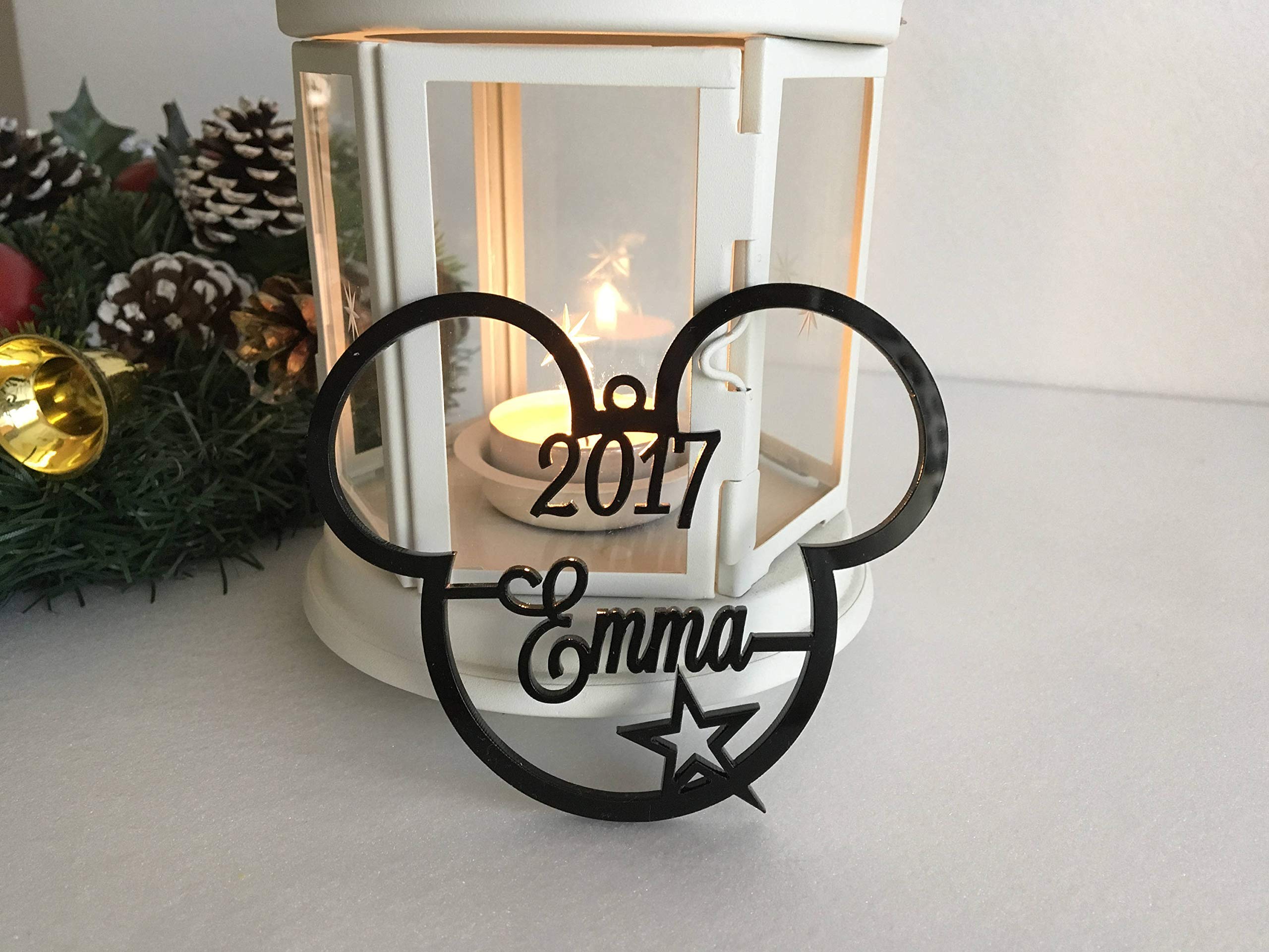 Mouse My First Christmas Ornament 2022 Mickey Mouse Head Christmas Tree Decoration 2022 Ornament Personalized Name  Bauble Disney Party Favor Decor 1St Xmas 2021 Gift For Kids First Birthday  Gifts Hanging Cute Minnie Mouse Acrylic Ornaments- Buy Online