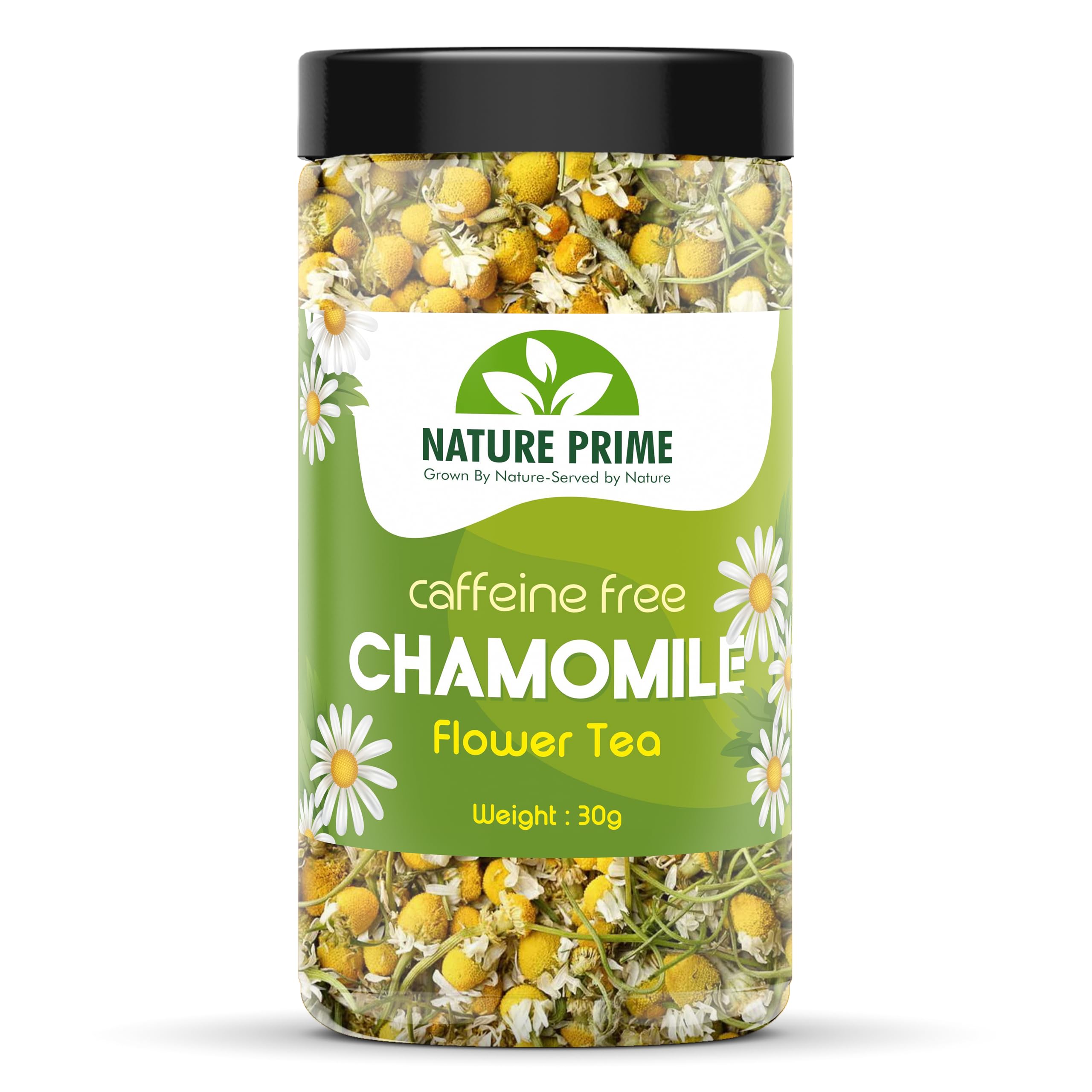 Nature Prime Chamomile Flower Tea 40 Gram (40 Cups) | Healthy Sleep & Stress Relief | Caffeine Free Herbal Tea | 100% Natural