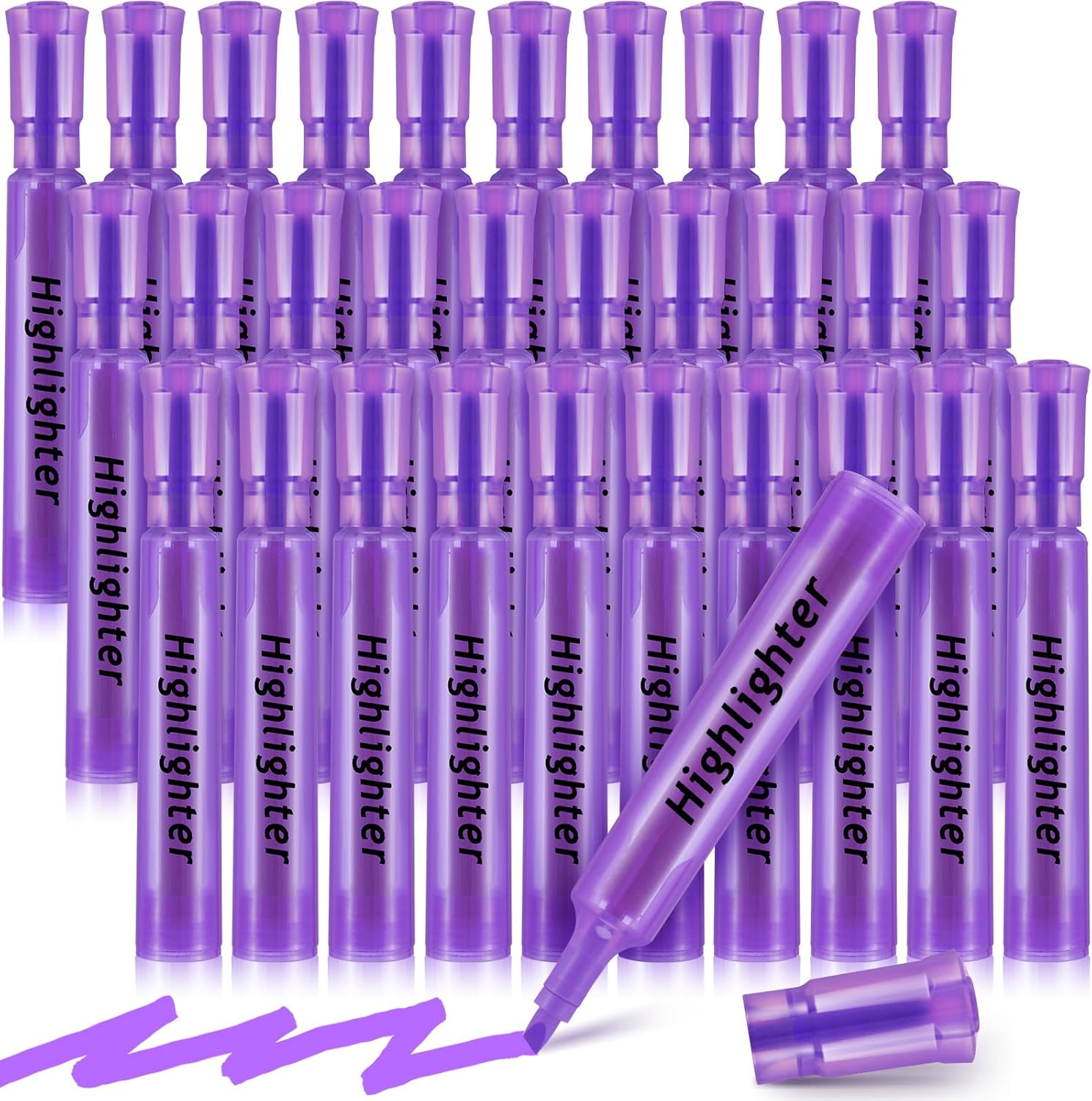 Qilery Tank Style Highlighters 30 Pack Chisel Tip