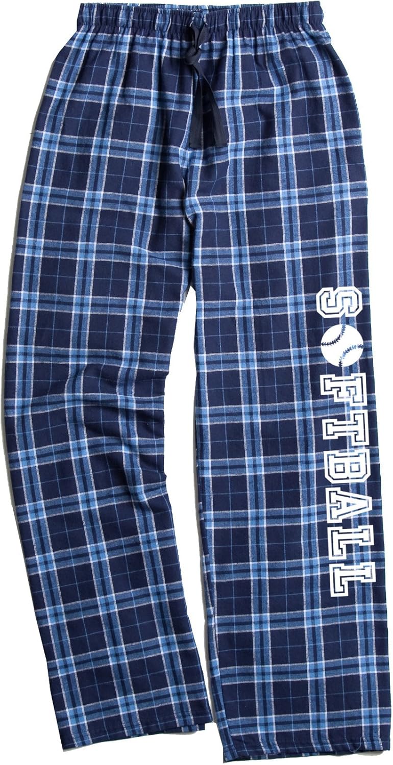 JANT girl Softball Columbia Blue Lounge Flannel Pant with Pockets