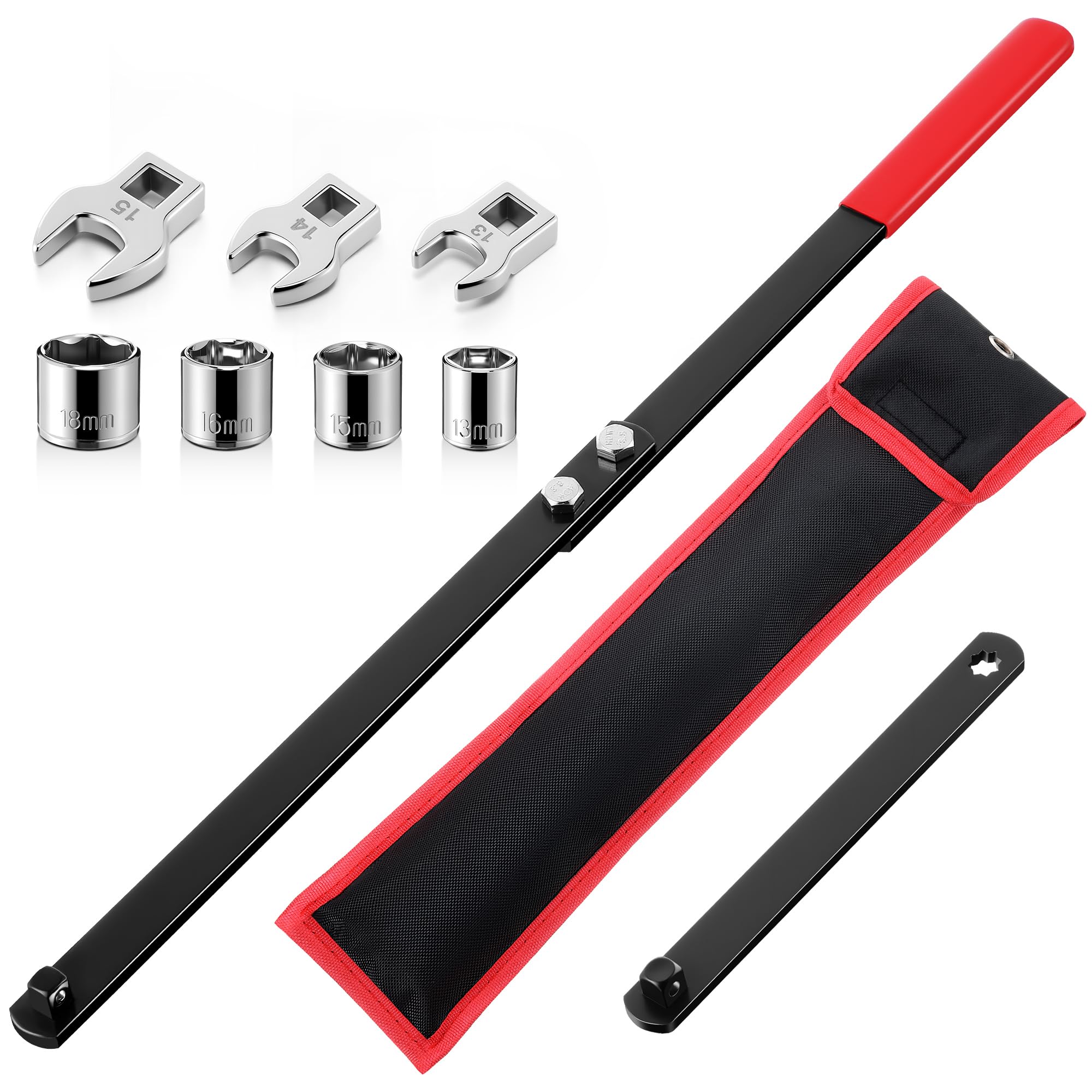 Meonum Universal Serpentine Belt Tool Kit, Tensioner Wrench(Red)