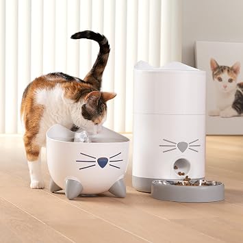 Catit - PIXI Smart Feeder - Automatic Cat Food Dispenser - Timed Pet Feeder for Cats with Dry Food Dispenser, Dessicant Bag, Portion Control, WiFi Enabled