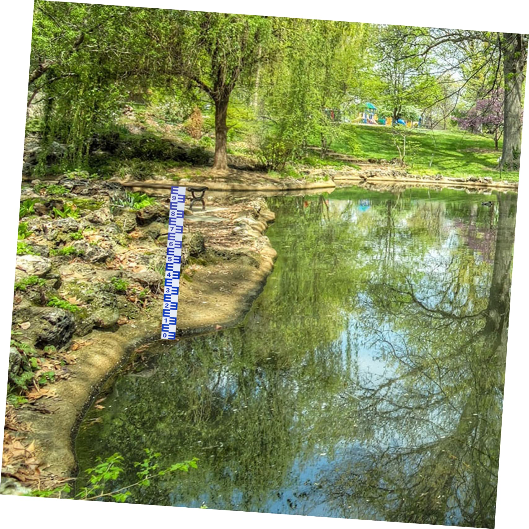 Alipis Échelle De Niveau D'eau Kit De Réparation De Bâche Indicateur De Niveau D'eau De Piscine Humidimètre Du Sol Plantes D'intérieur Escalader Réfléchissant Alliage D'aluminium