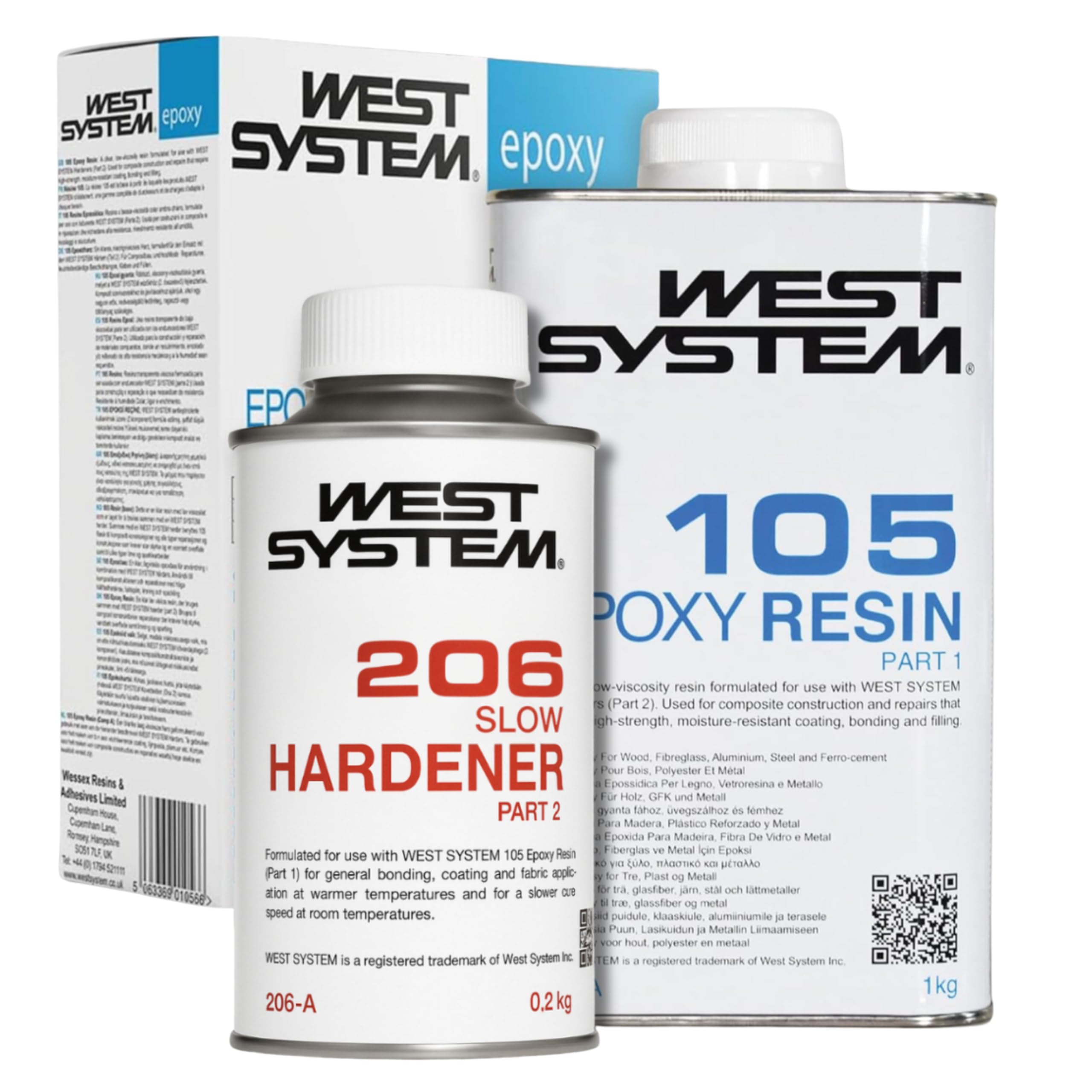WEST SYSTEM Epoxy Resin and Hardener - 105/206 A Pack