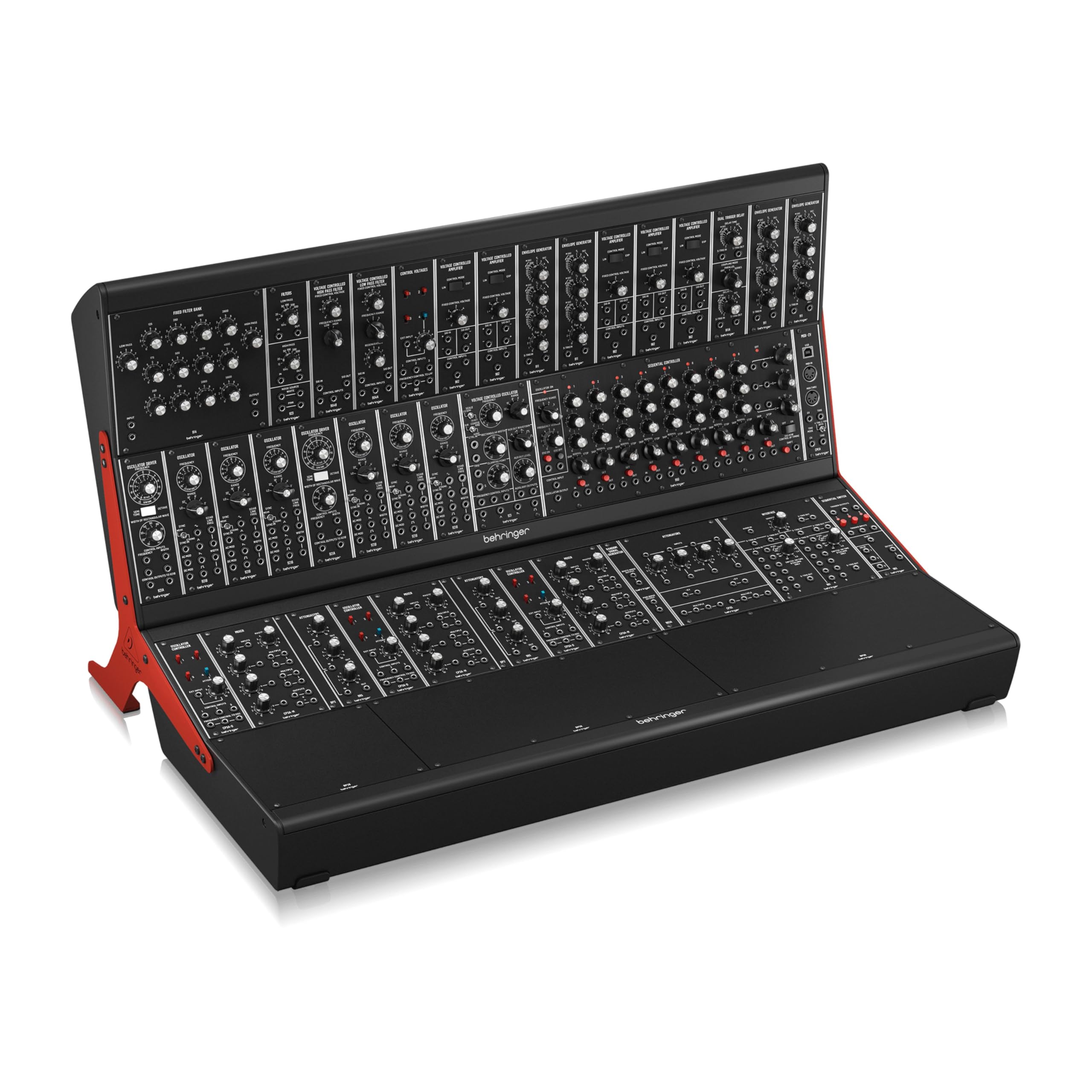 Behringer SYSTEM 55 Sintetizzatore modulare completo "System 55" con 38 moduli, convertitore da MIDI a CV e 2 custodie EURORACK GO