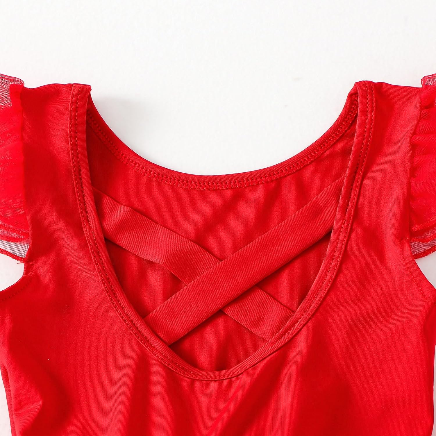 Tutu.kk Toddler Ballet Leotard Ruffle Sleeve Sequin Tulle Tutu Dress Ballerina Outfits for Girls Birthday Holiday - Image 2