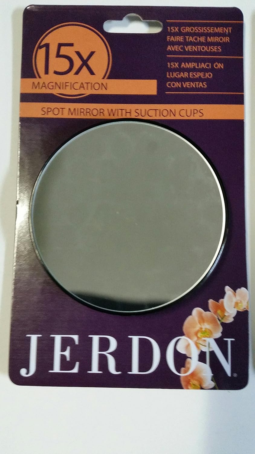 JERDON Black Spot Mirror 3Inch Diameter Makeup Mirror