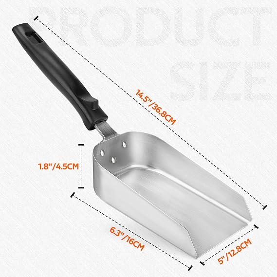 onlyfire 5Inch Large StainlessSteel Griddle Spatula for Flat Top Griddle
