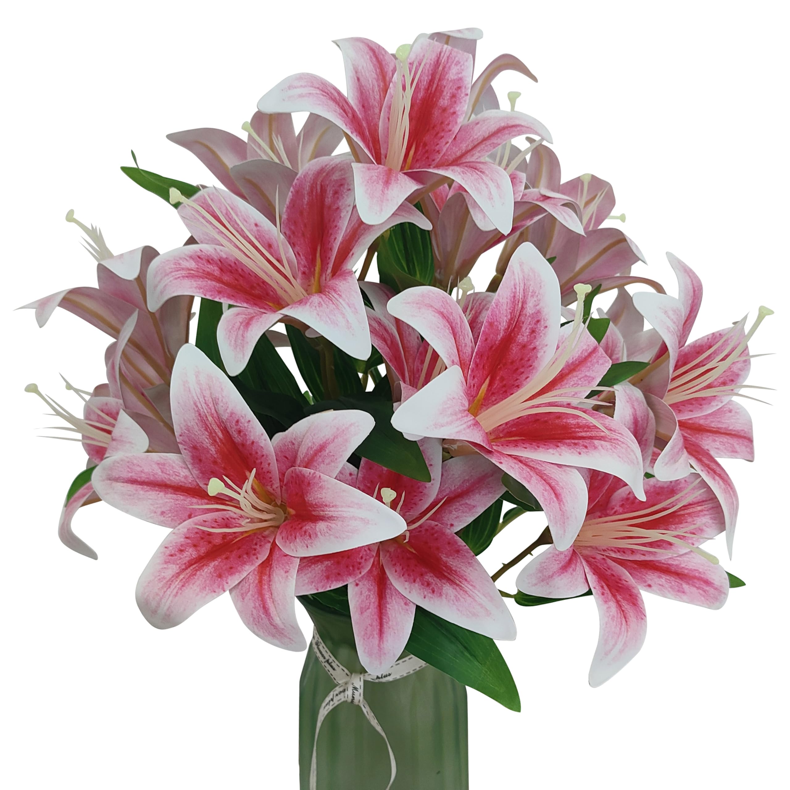 ARTIFIPLANT 10 Pcs Hot Pink Lily