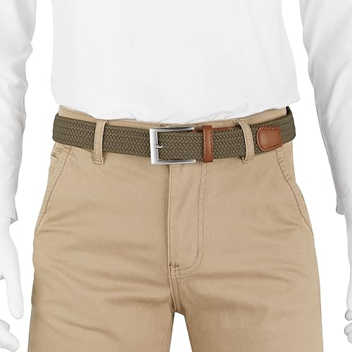 Miniatura 4 de Lavemi Mens Belt, Stretch Elastic Casual Woven Sport Golf Braided Belts for Men,Gift Box