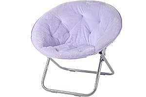 Girls Velvet Saucer Chair with Faux Fur