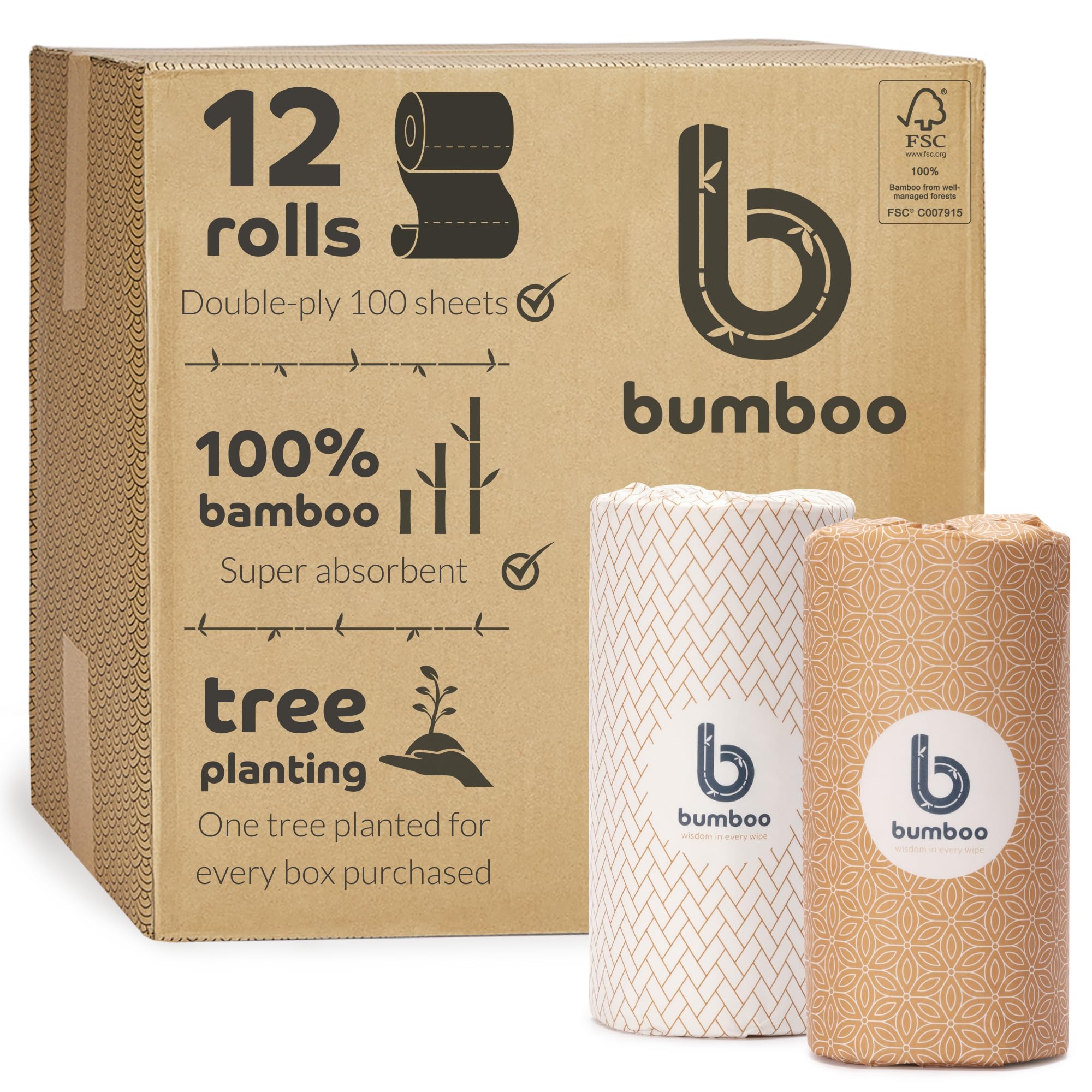 Sponsored Ad – 100% Bamboo Wrapped Kitchen Rolls | Pack of 12 Rolls (2-Ply) | Multipurpose, Plastic-Free, Eco-Friendly, Super Absorbent, Strong & Sustainable