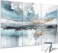 Vista 12 de JBER Paquete de 6 paneles acústicos artísticos, paneles de pared insonorizados de 72 x 48 pulgadas, paneles de pared autoadhesivos grandes, paneles