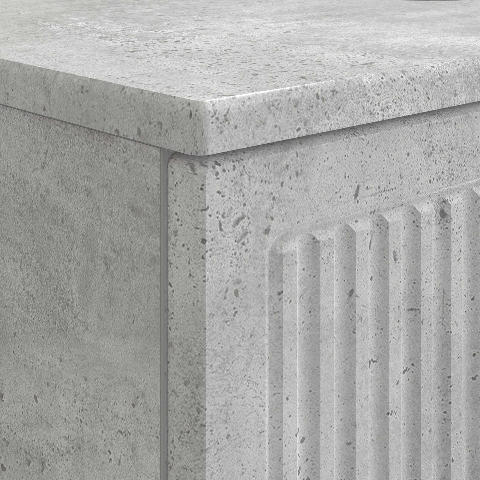 vidaXL Meuble sous Lavabo de Salle de Bain Ede Gris béton