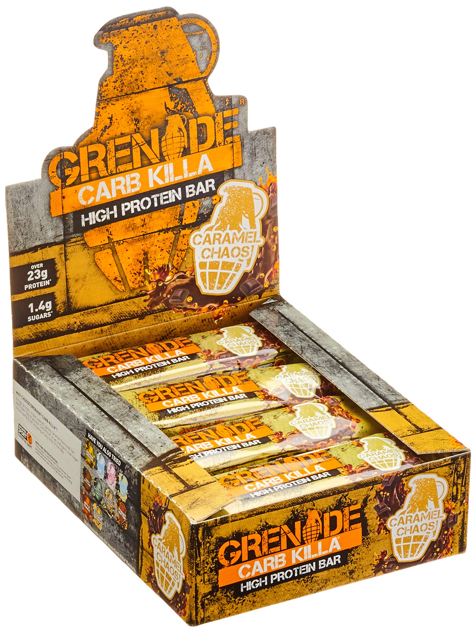 GrenadeCarb Killa High Protein and Low Sugar Candy Bar, 12 Count (Pack of 1)