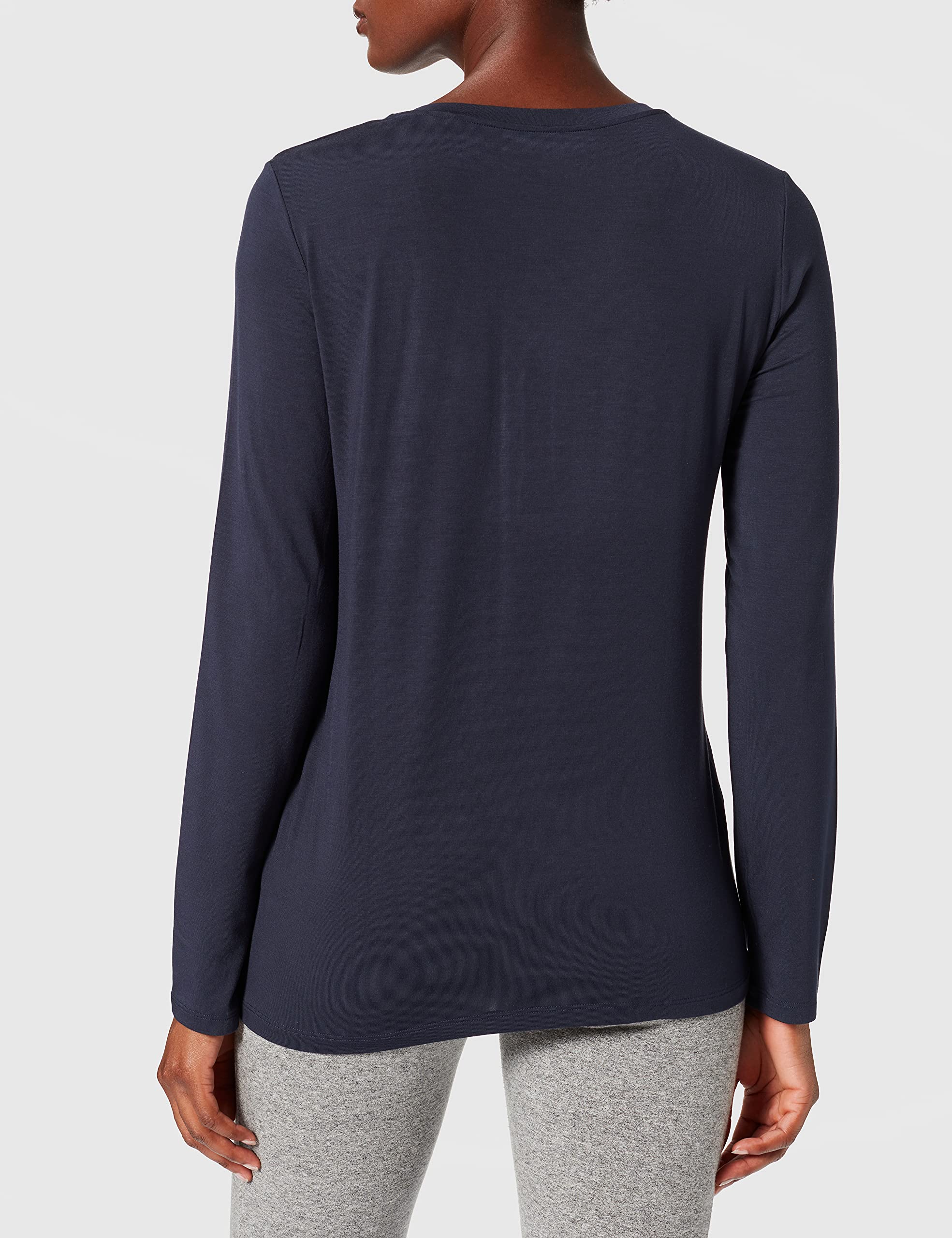 Schiesser Schlafshirt Knopfleiste Langarm Camiseta de Pijama para Mujer