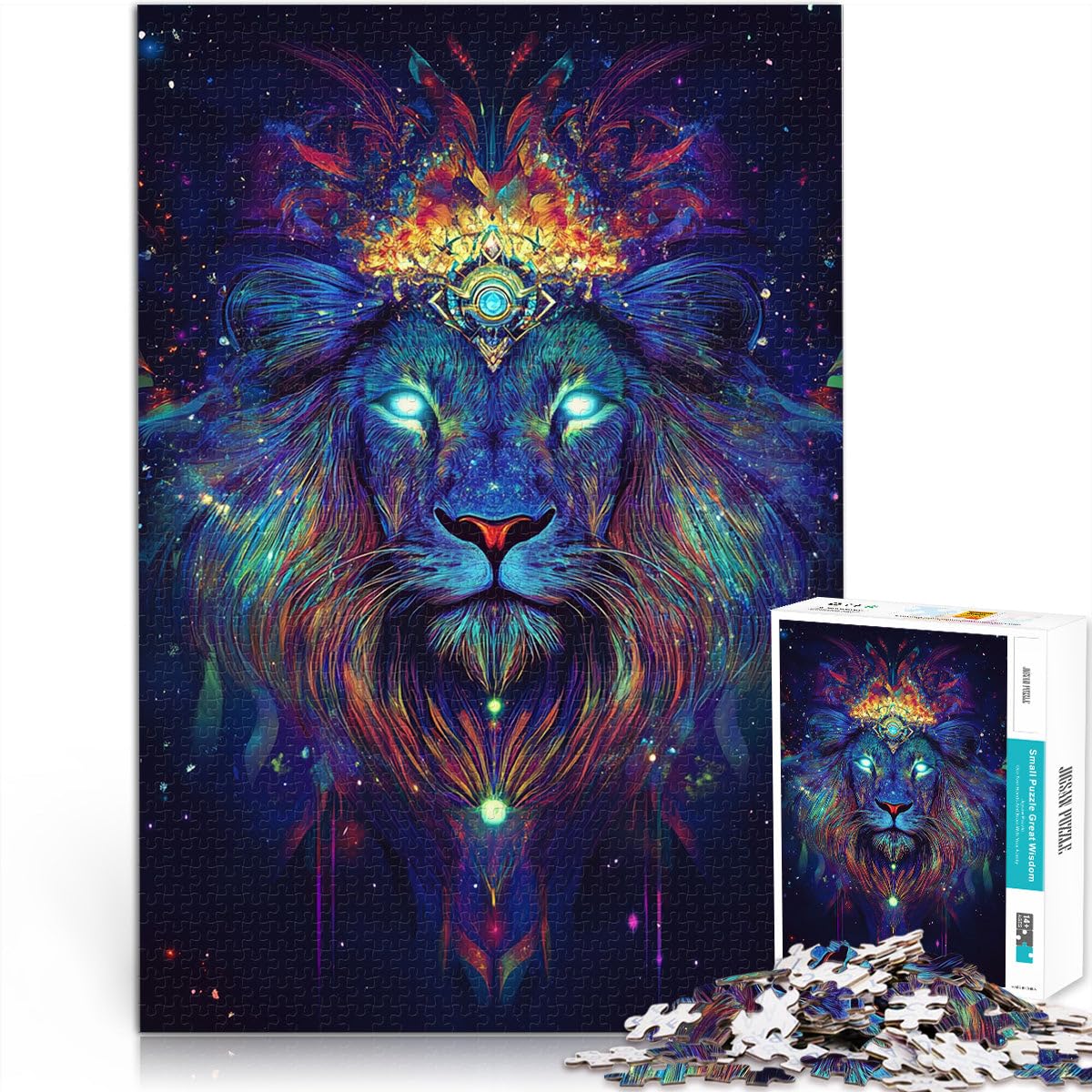 Adults 1000 Pieces Puzzle holy lion Precision Cut 38x52cm for is ideal as a gift for the whole family for and 14 Years old