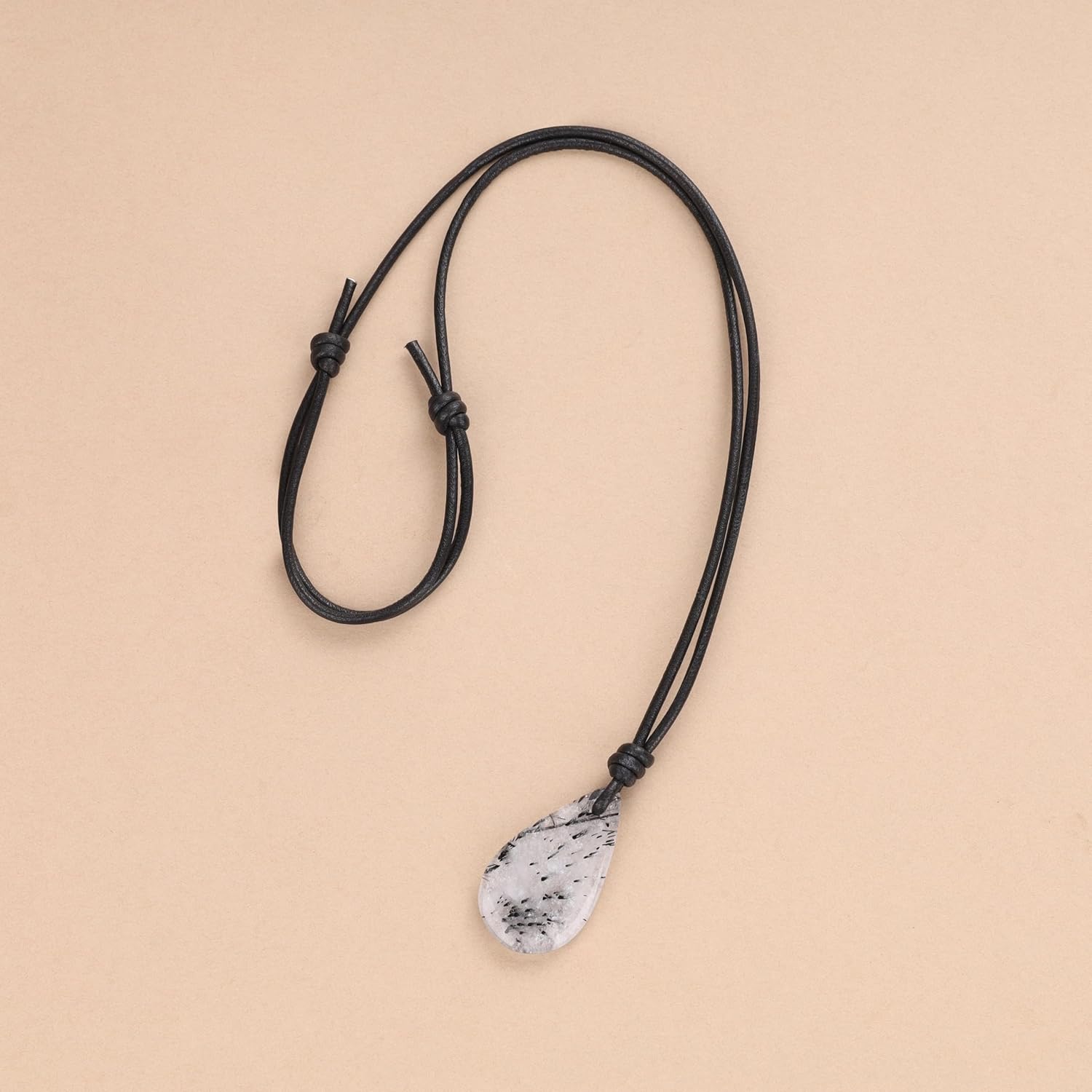 COAI Teardrop Gemstone Necklaces for Women, Crystal Jewelry for Women, Amethyst/Aquamarine/Black Obsidian/Labradorite - Image 5