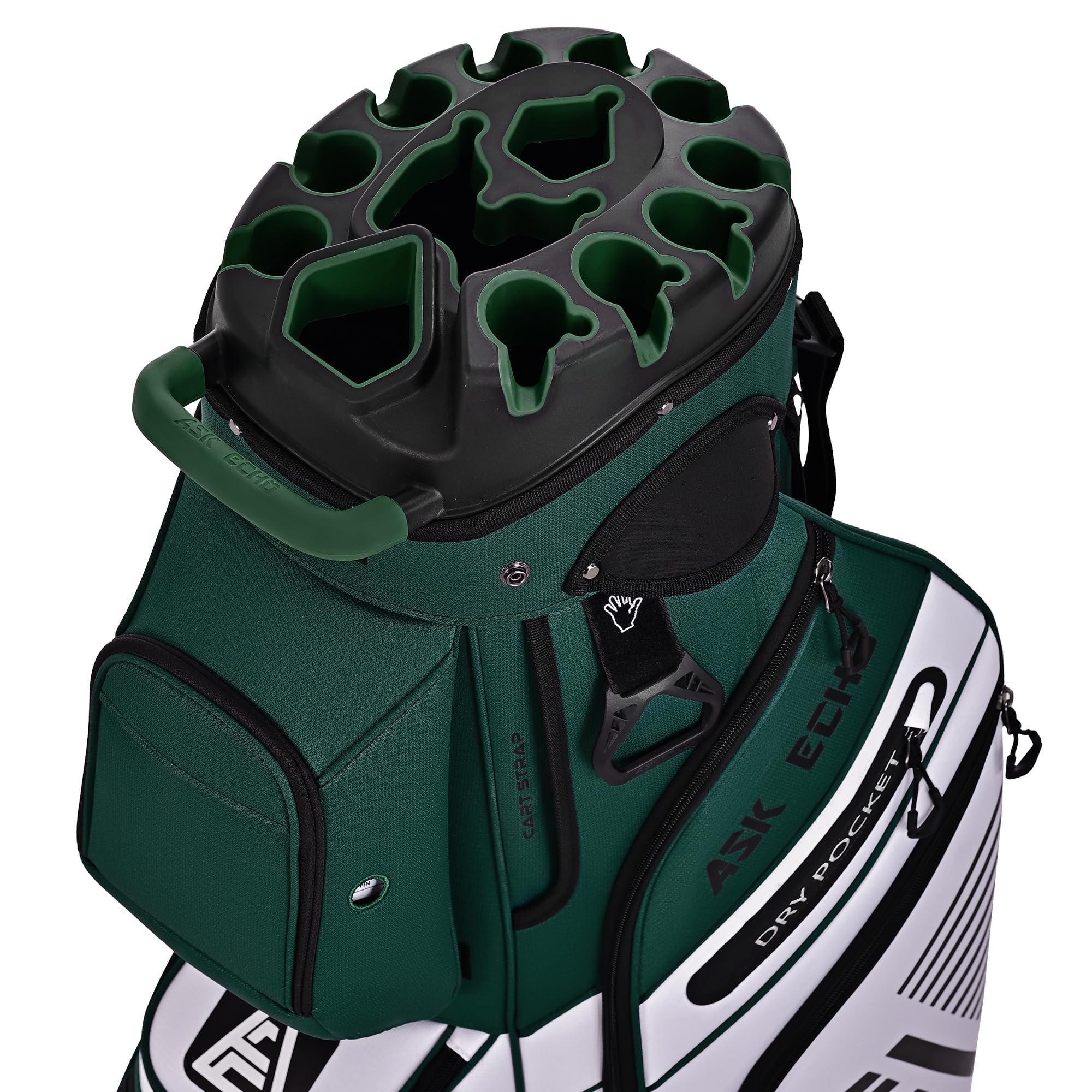 ASK ECHO T-Lock Golf Cart Bag, Quiet 14-Way Full-Length Divider