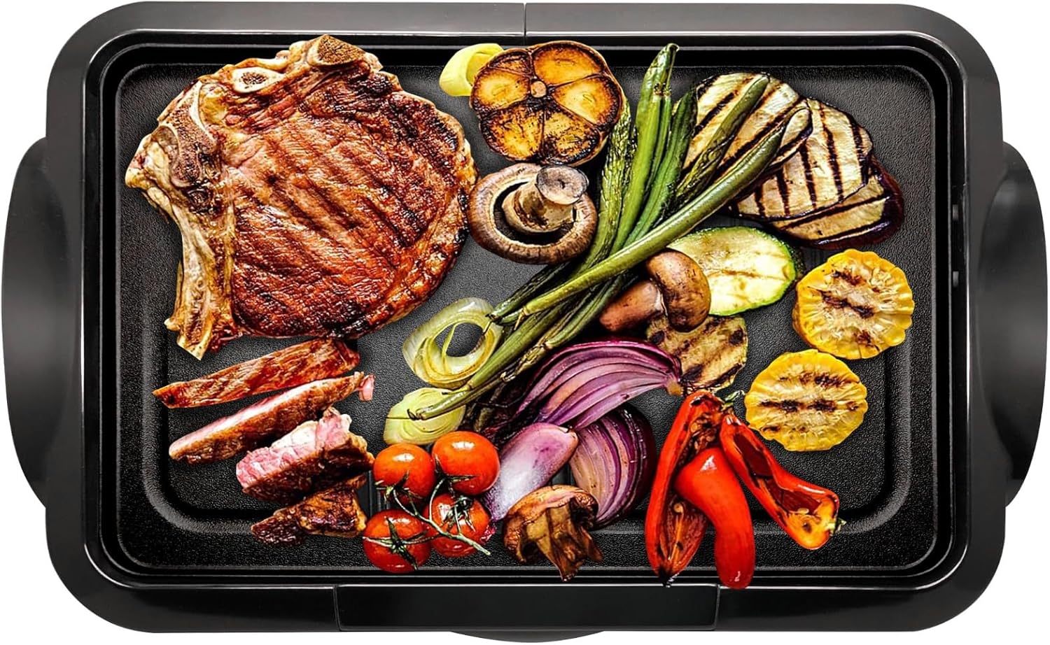 Lumme Electric Griddle with Removable Temperature Control, Immersible Flat Top Grill, Burger, Eggs, Pancake Griddle, Nonstick Easy Clean Cooking Surface, Slide Out Drip Tray, 10 x 16 Inch