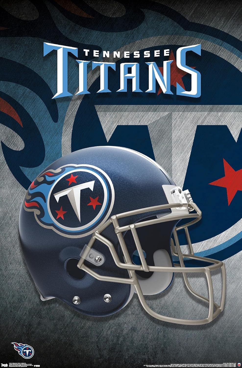 Trends International NFL Tennessee Titans - Helmet 18 Wall Poster, 22.375" x 34", Premium Unframed Version