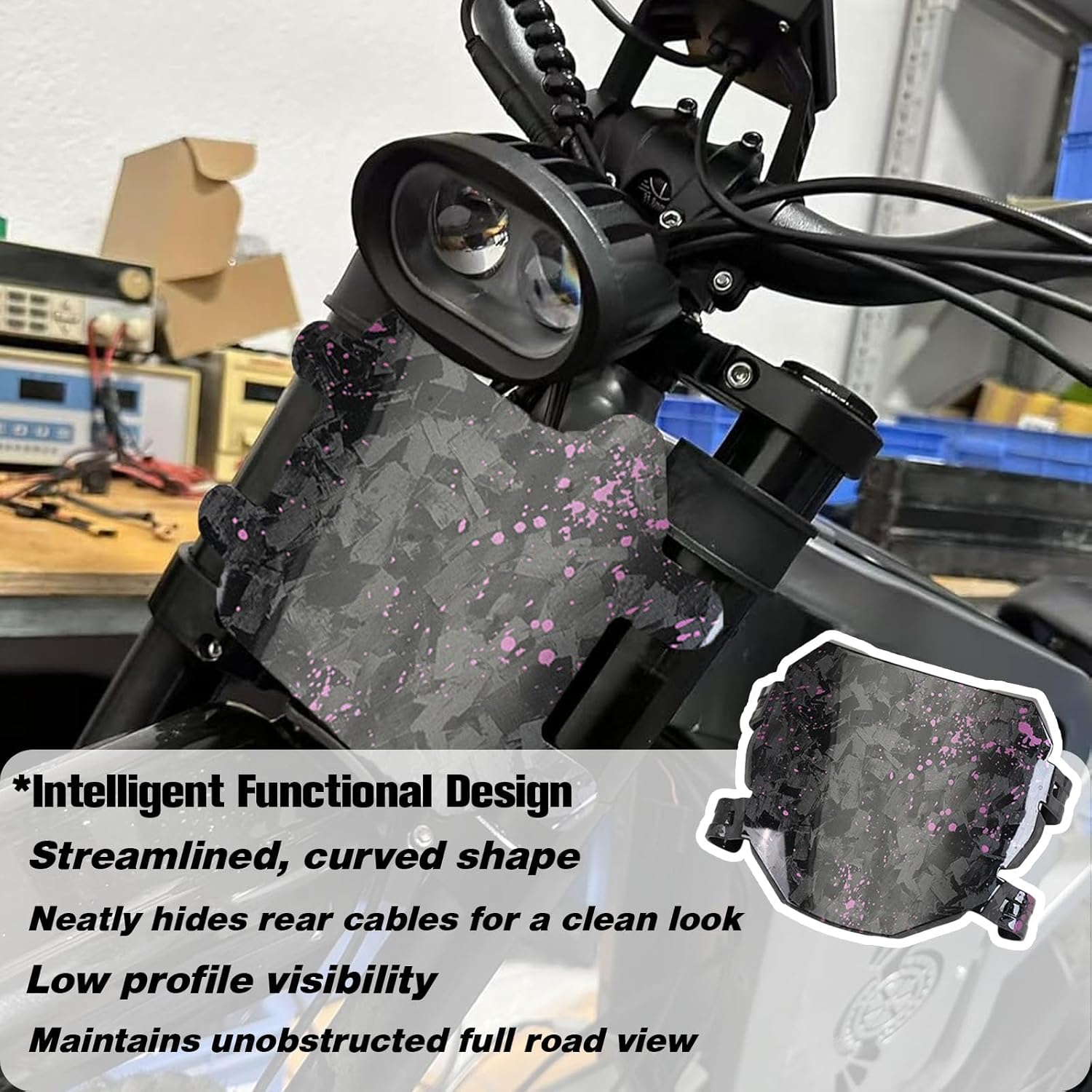 Front Number Plate Replacement for Ridstar Q20 Tutti Soleil 01 Surron Light Bee Talaria Sting MX3 MX4 MX5 73 X160 X260 Bumper Fender Guard for Electric Dirt Bike E Bike E-Moto E Scoote (Purple)