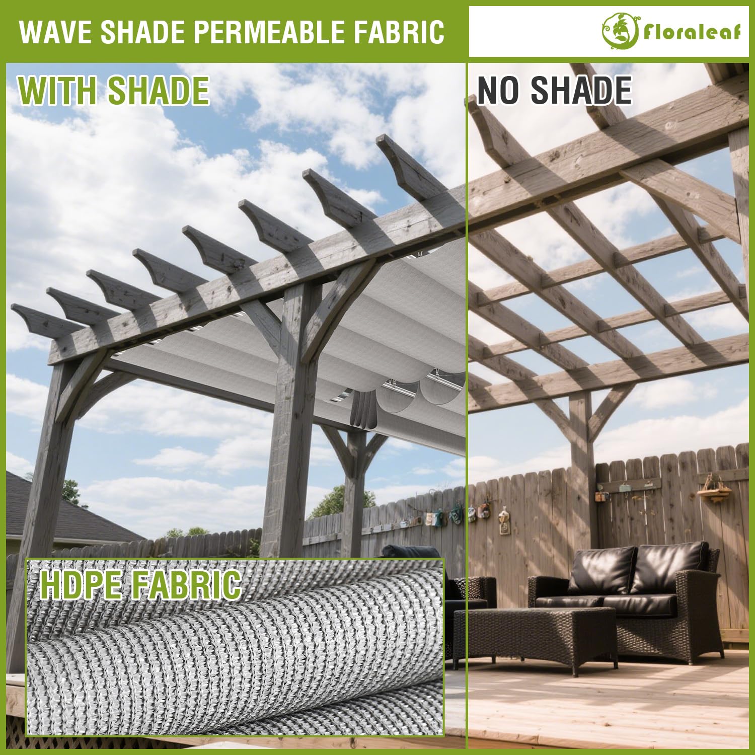 Amazon.co.jp: FLORALEAF 3フィート×12フィート パーゴラシェード