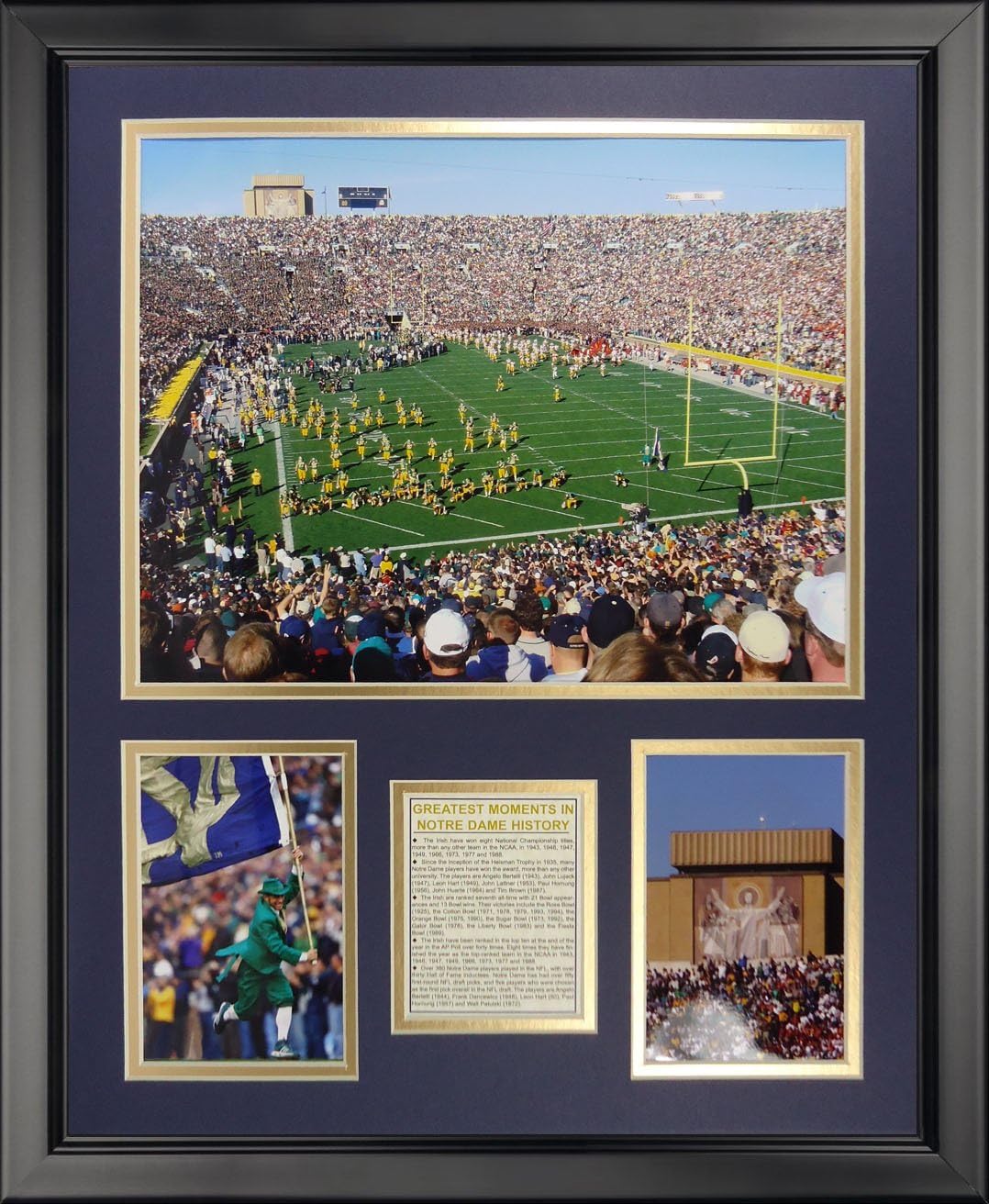 Legends Never Die Notre Dame Stadium Framed Photo Collage, 16" x 20", (19979U)