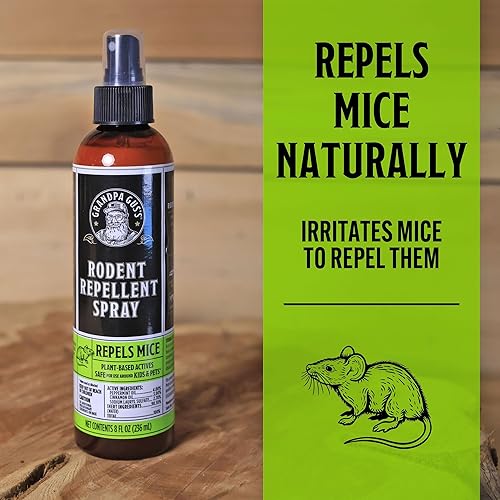 Miniatura 2 de Grandpa Gus's Spray repelente de ratones, fórmula de aceite de menta y canela, repele a ratones y ratas de anidar, masticar en hogaresRV,