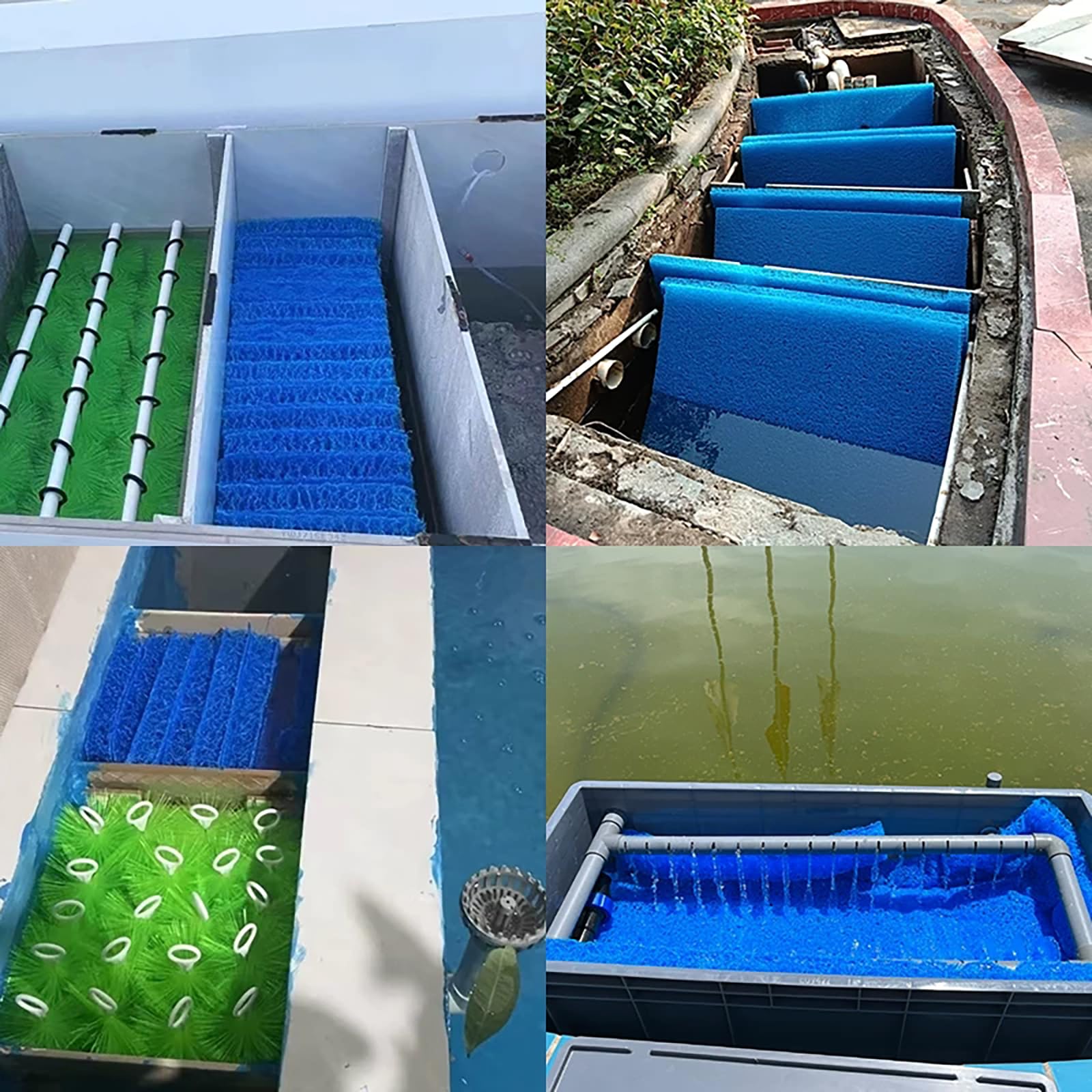 Spugna Filtrante, Schiuma Ricambio Filtro per Pompa, Acquario Accessori Filtraggio Spessore 40 mm, 10 PPI, Grana Grossa (50 x 100 x 4cm*10pcs)