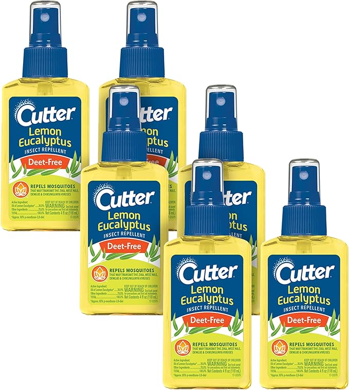 Cutter Lemon Eucalyptus Insect Repellent (6 Count), No DEET