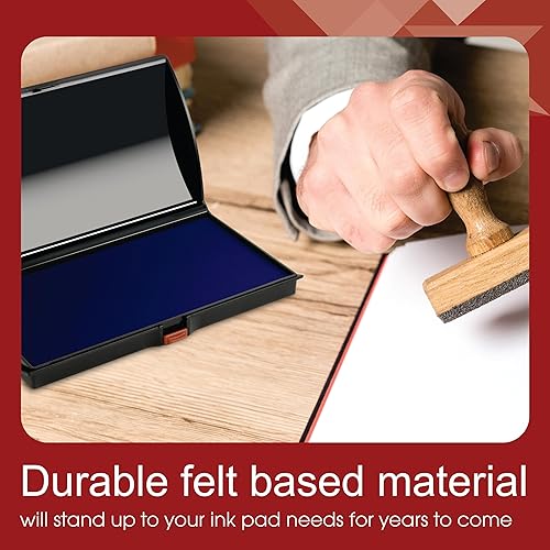 Miniatura 3 de Shiny AS-SHI0940195 Almohadilla grande para sellos de fieltro, cubierta plástica, S4, 5 x 7 pulgadas, negra