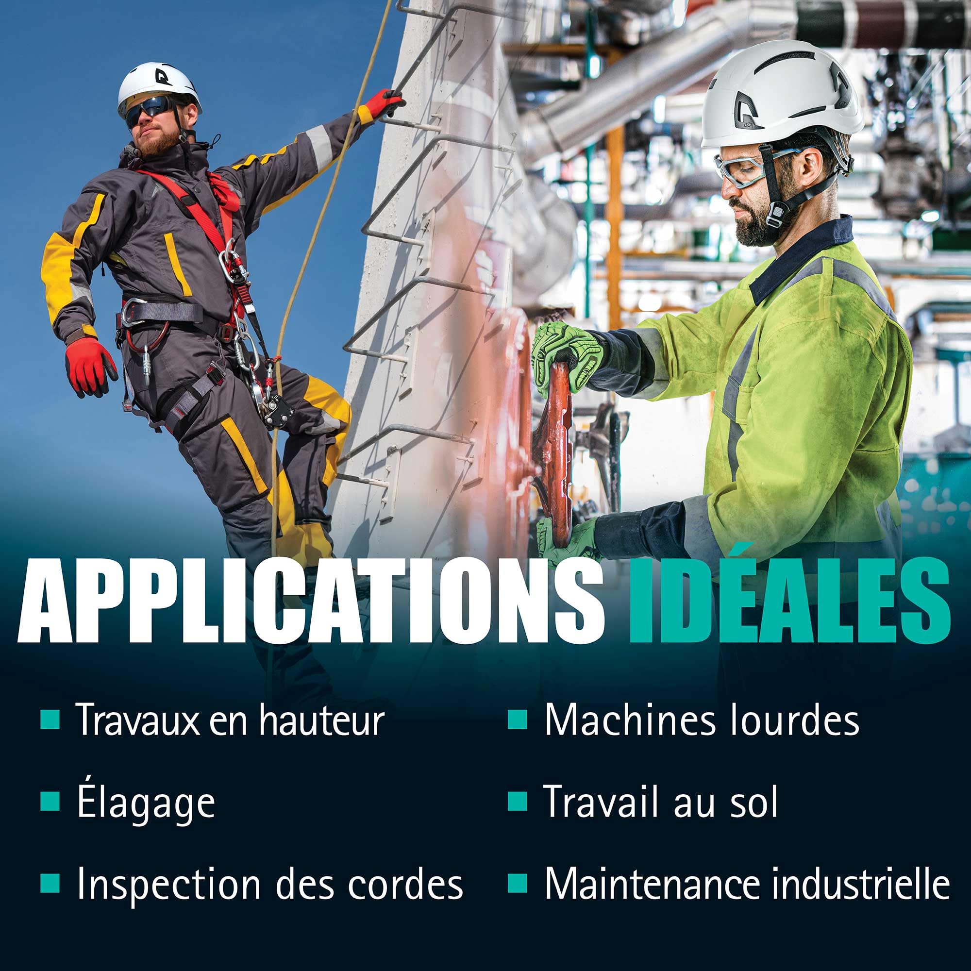 JSP Evo Alta DualSwitch Casque Premium ABS Chantier & Escalade, Blanc | Bascule entre protection EN 397 industrielle et EN 12492 escalade. Coque ABS. EN 50365 certifié.