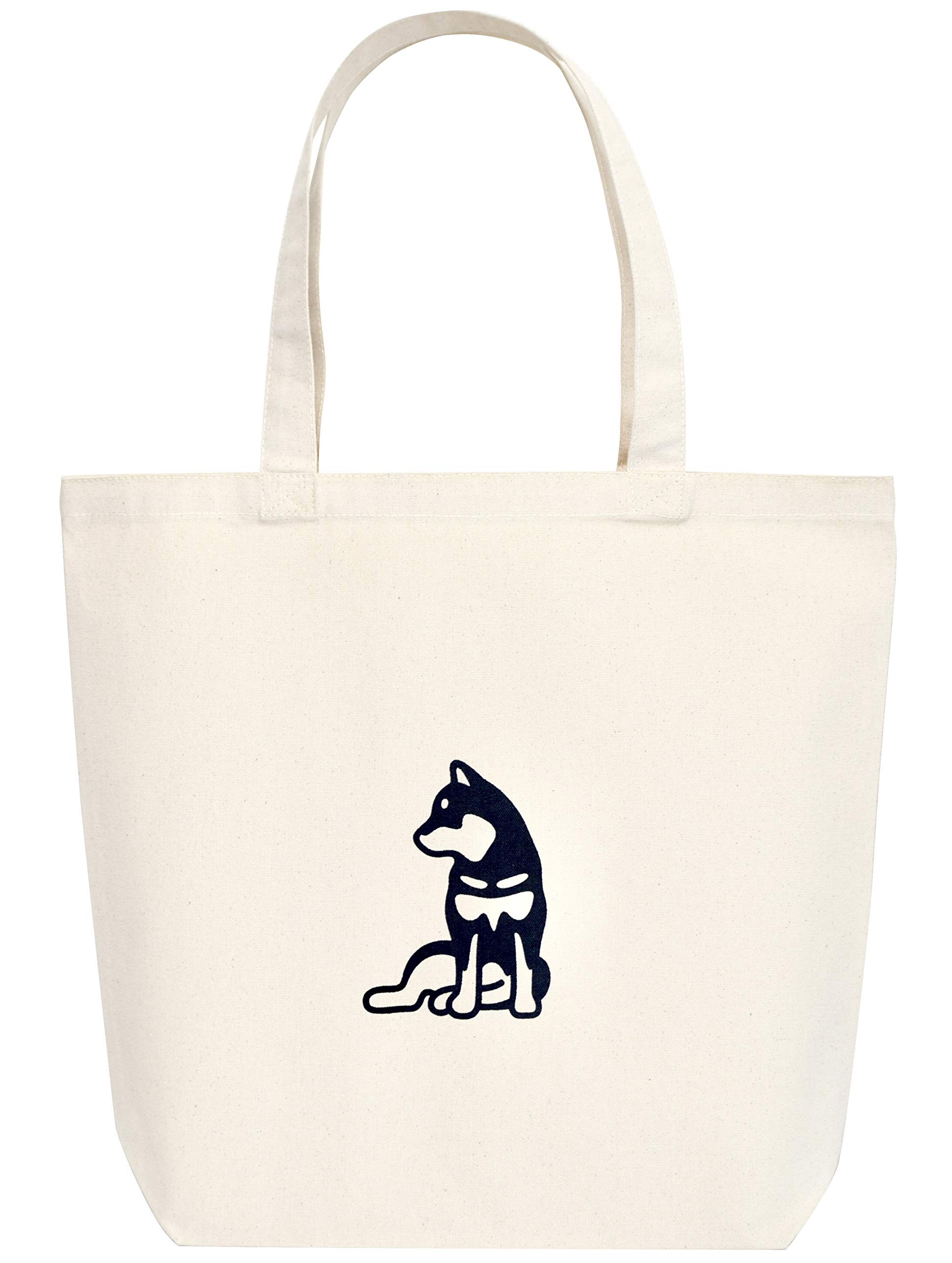 Amazon | [ゆる波] 黒柴犬 トートバッグ 【横座り】 犬 グッズ 雑貨 