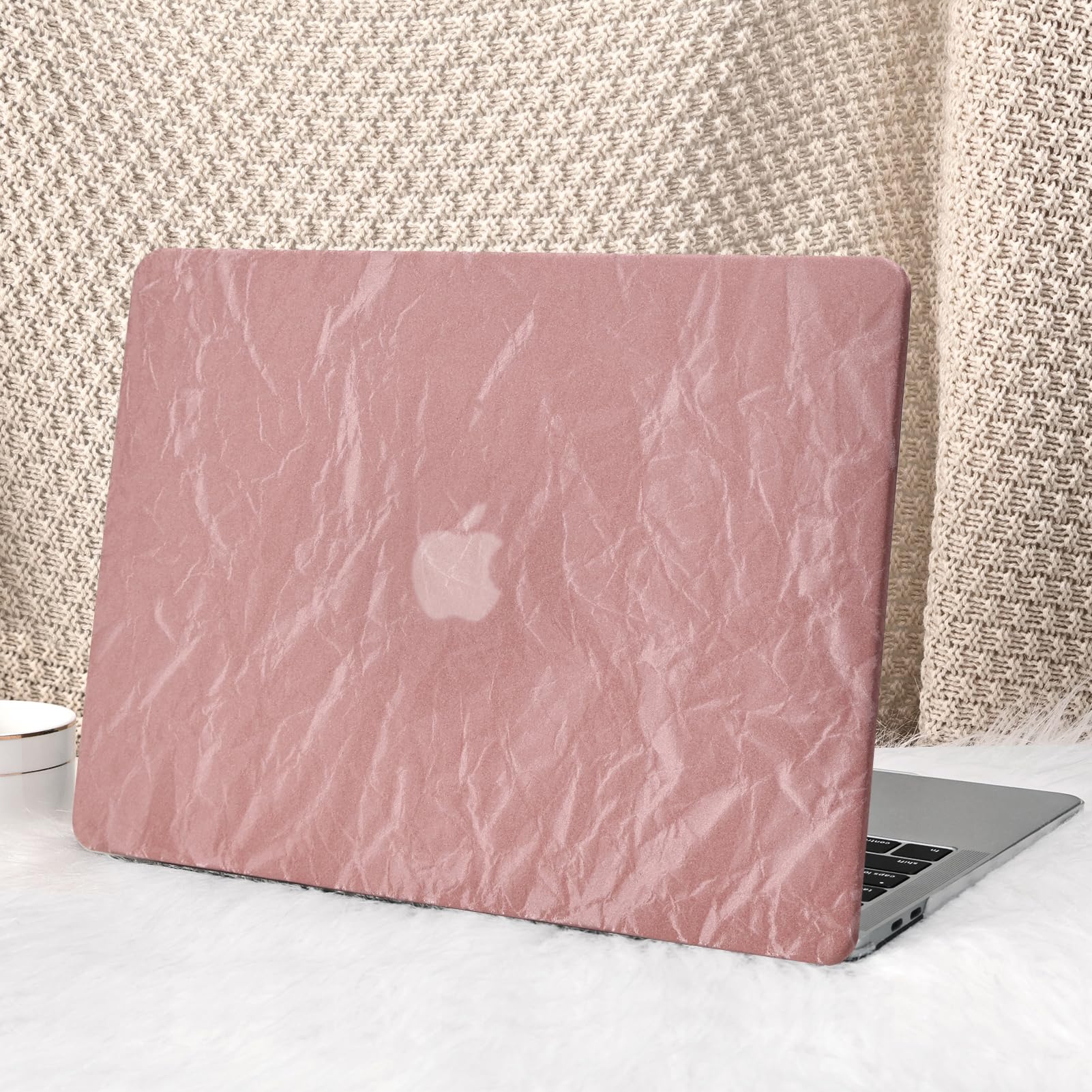Coque MacBook Air 13" 2020-2022 M1 A2337 - Protection Motif Cœur - Plastique Dur + Clavier - Dissipation Chaleur - Coloris Vert