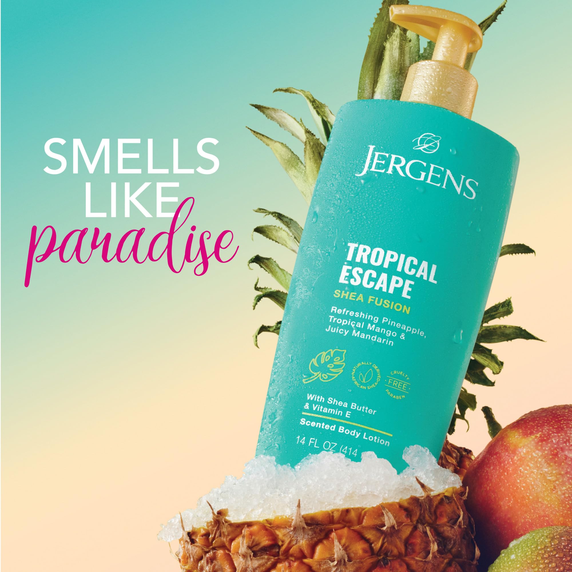 Amazon.com : Jergens Shea Fusion Tropical Escape Body Lotion, Shea