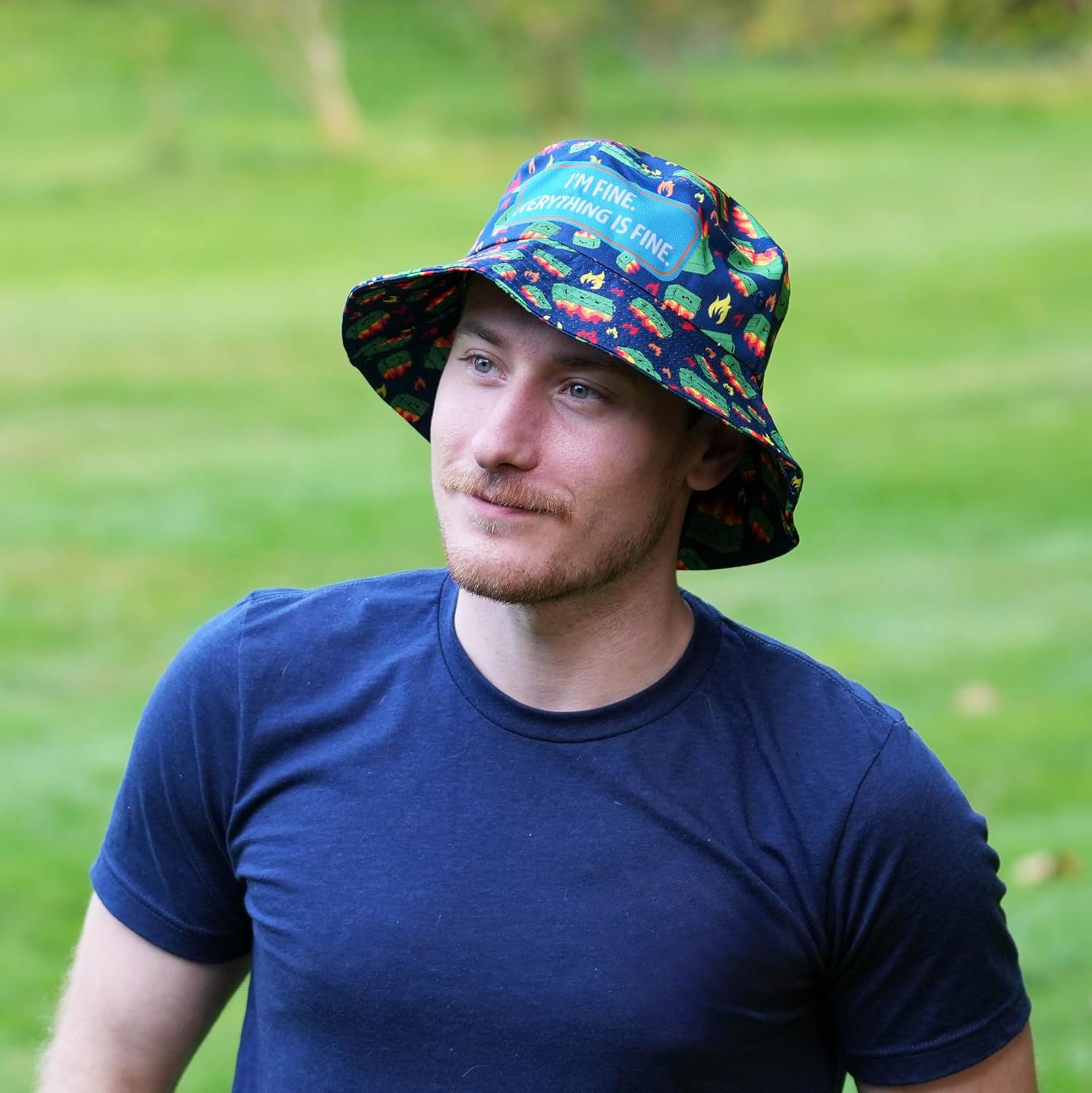 Dumpster Fire Novelty Bucket Hat – Funny Summer Hat for Men & Women, Quirky Retro Style for Beach, Festivals & Everyday Fun - Image 5