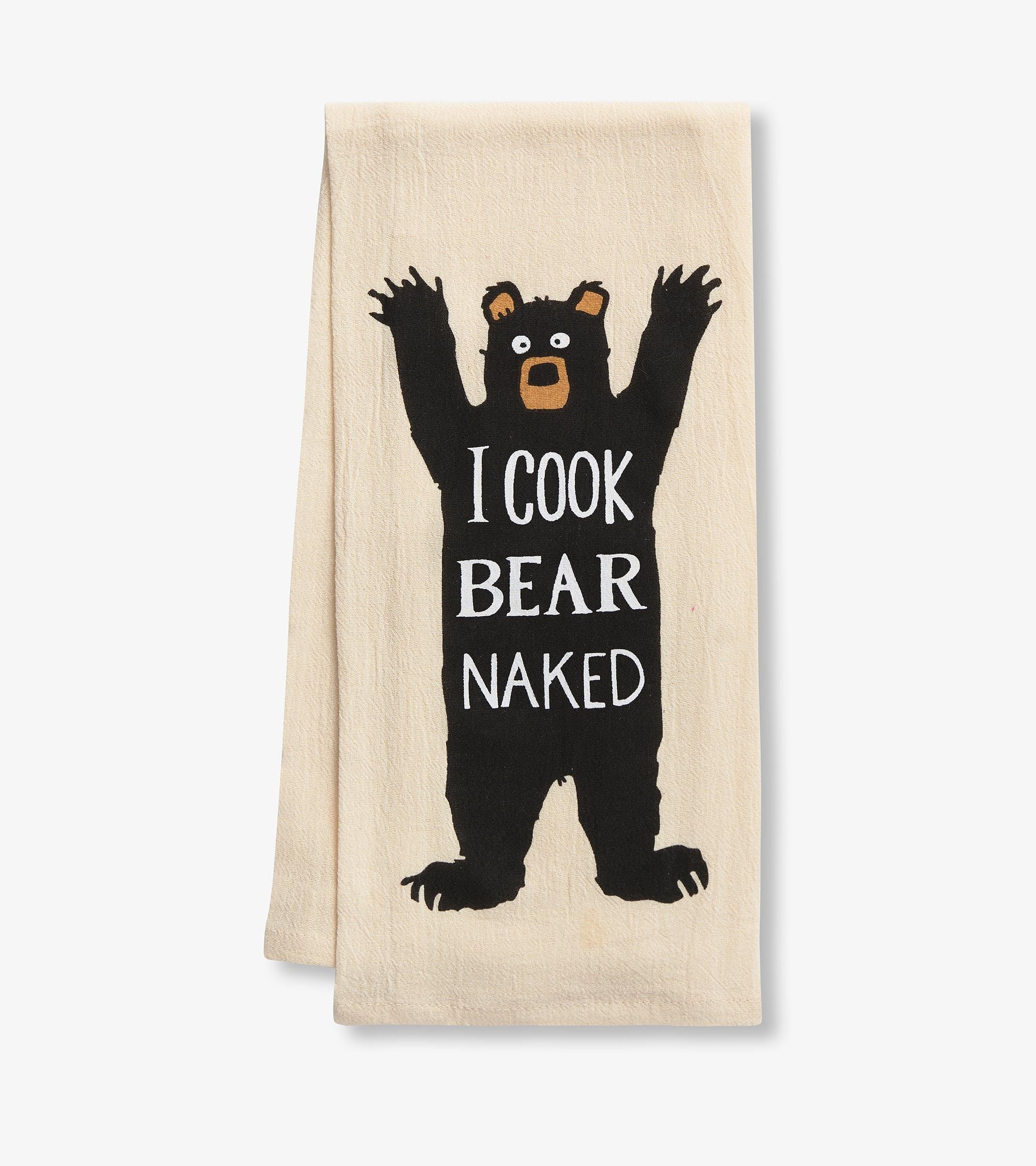 Little Blue House Kitchen Hand/Dish Towels, I Cook Bear Naked, One Size, 21" * 32" - Image 4