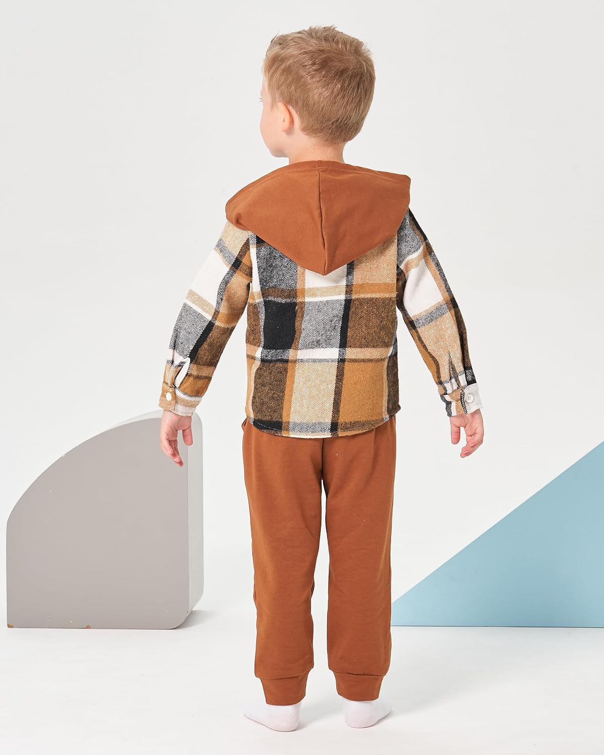 Renotemy Toddler Infant Baby Boy Clothes Outfit Long Sleeve Hoodie Sweatshirt Casual Fall Winter Clothes Set for Toddler Boy - Image 3