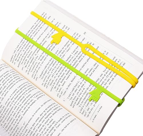 Miniatura 2 de CRIVERS 10 marcapáginas de silicona con punta de dedo, preciosa correa de marcador de libro para suministros de oficina, suministros escolares,